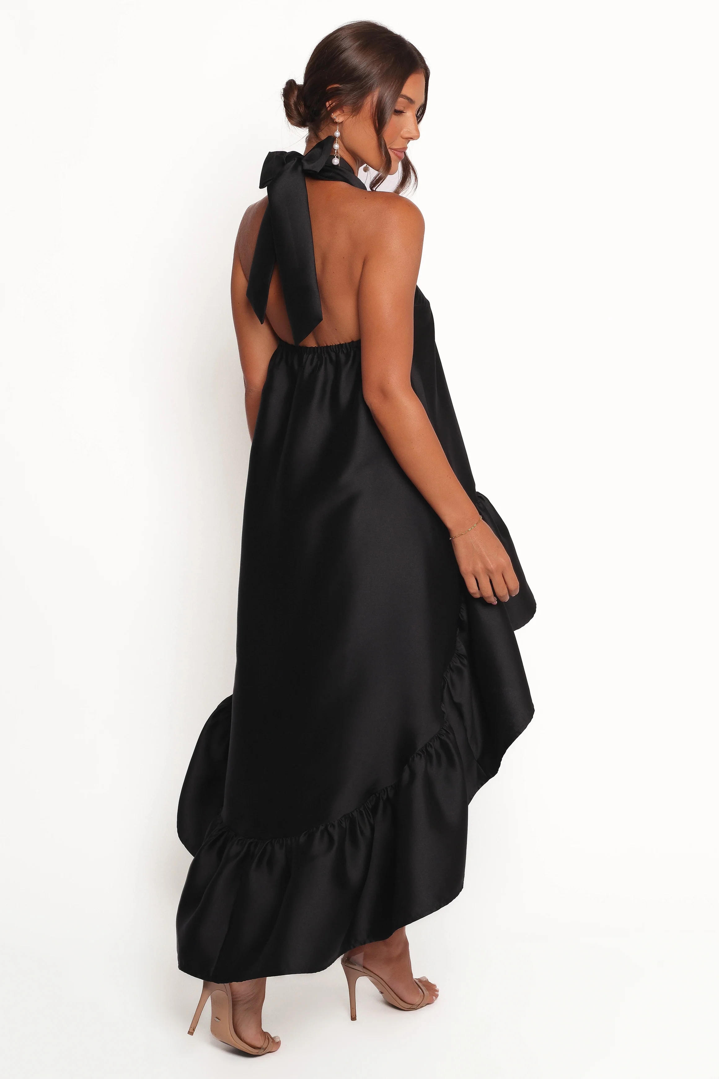 Soren Halterneck Midi Dress - Black