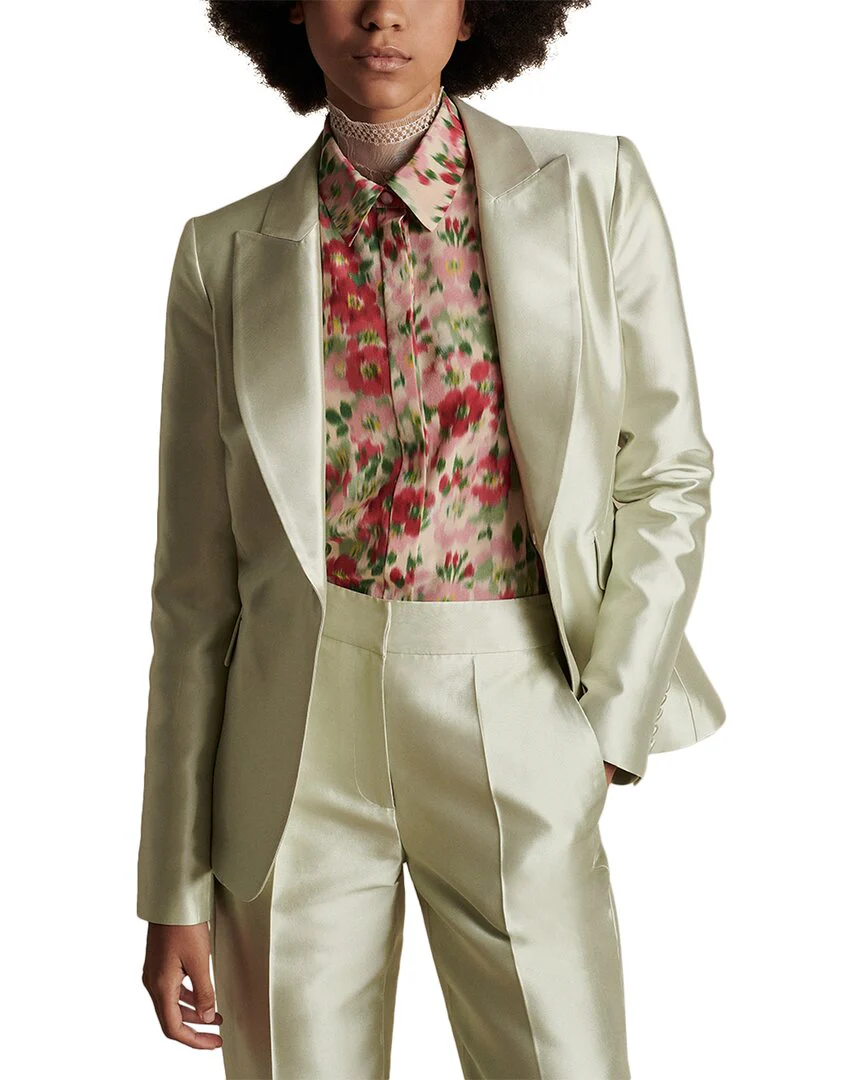 Adam Lippes Single-Breasted Silk Blazer