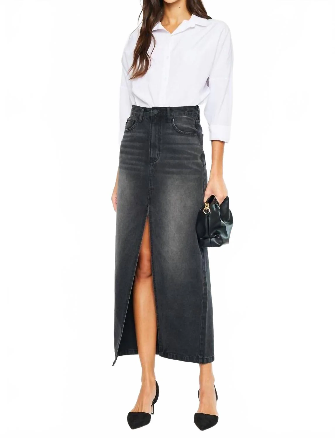 Outlaw Maxi Skirt In Midnight