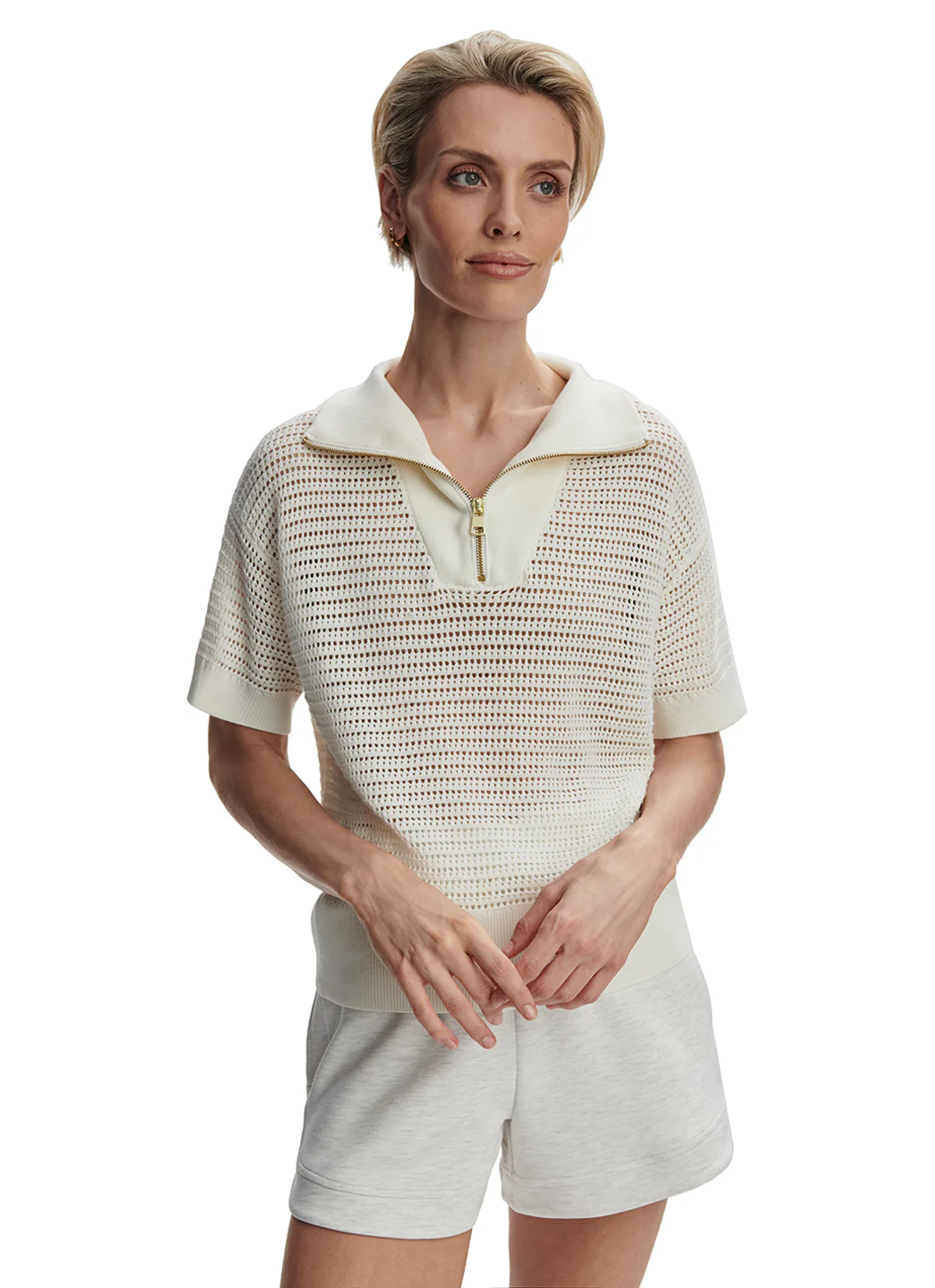 Varley Nali Half Zip Knit Top