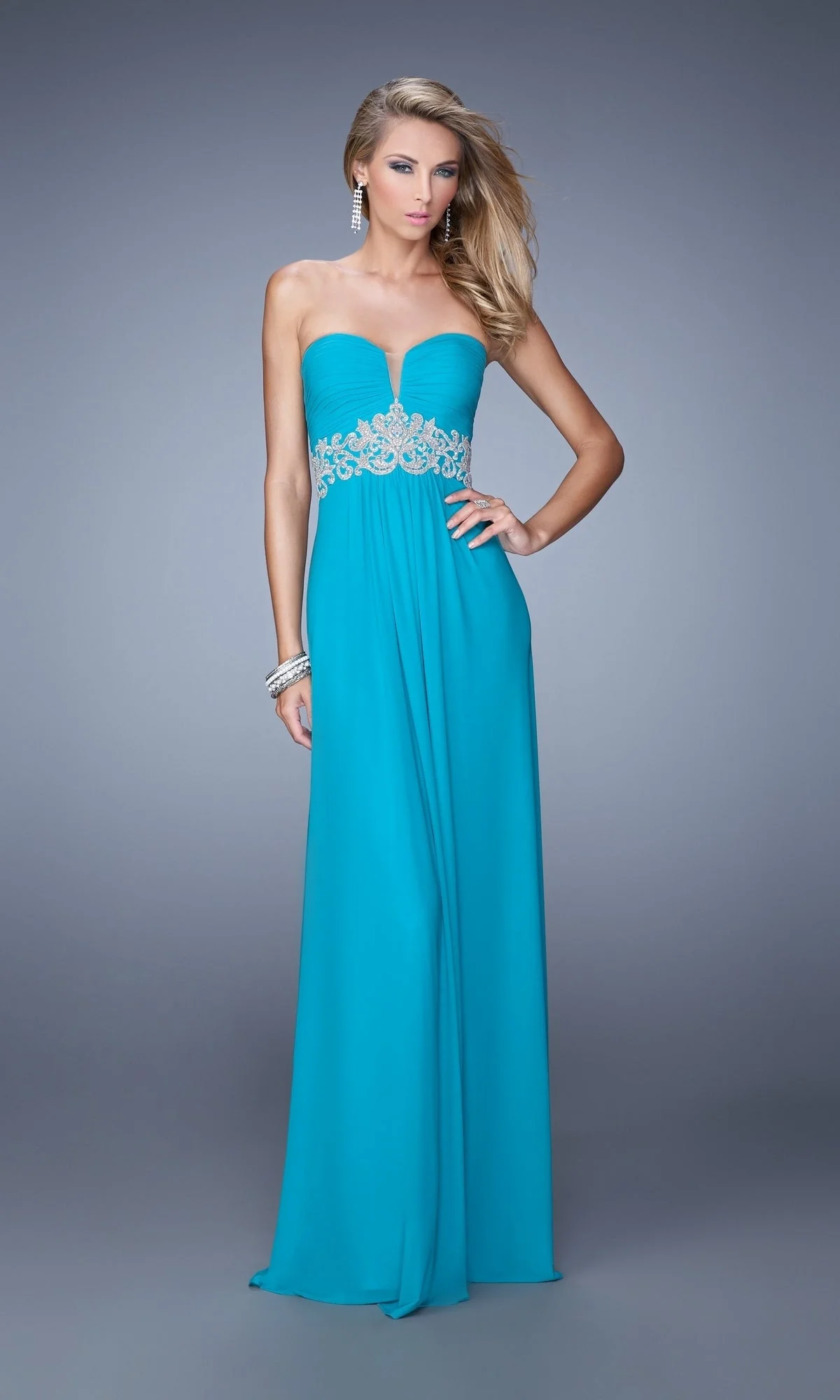 Long Formal La Femme Dress 21357