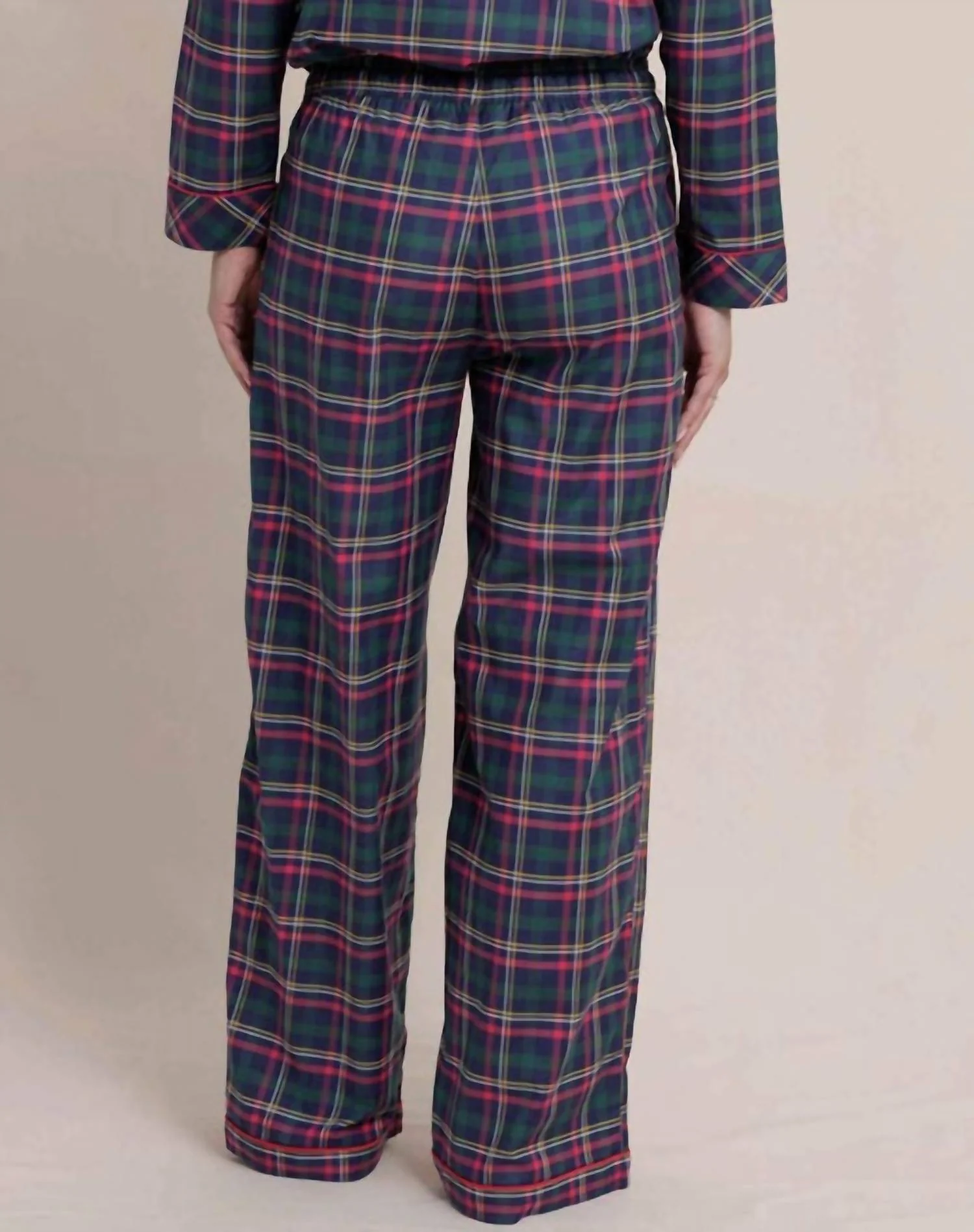 Women's Partridgeberry Plaid Lounge Pants (White Drawcord) In Dress Blue