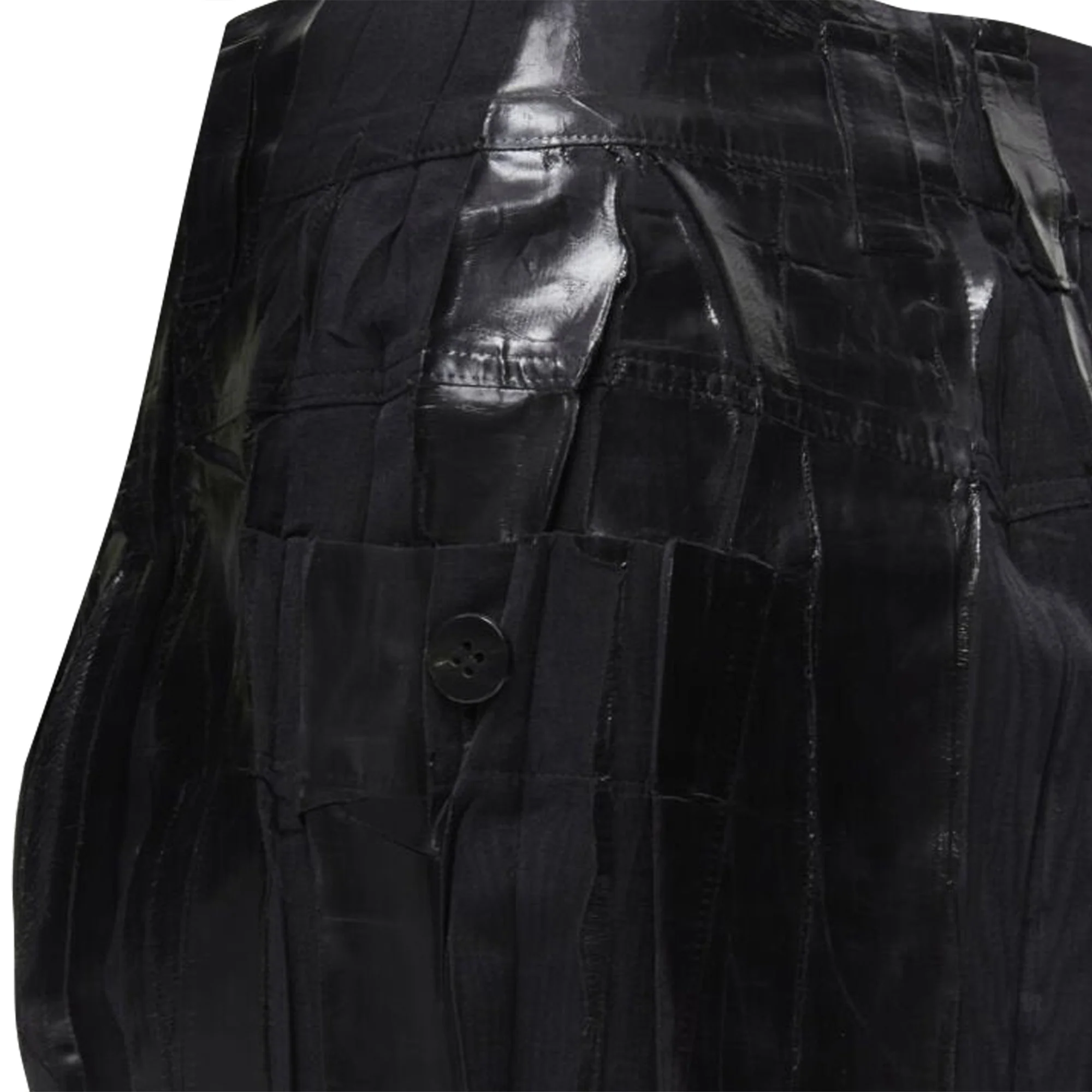 Issey Miyake lacquer pleated mini skirt