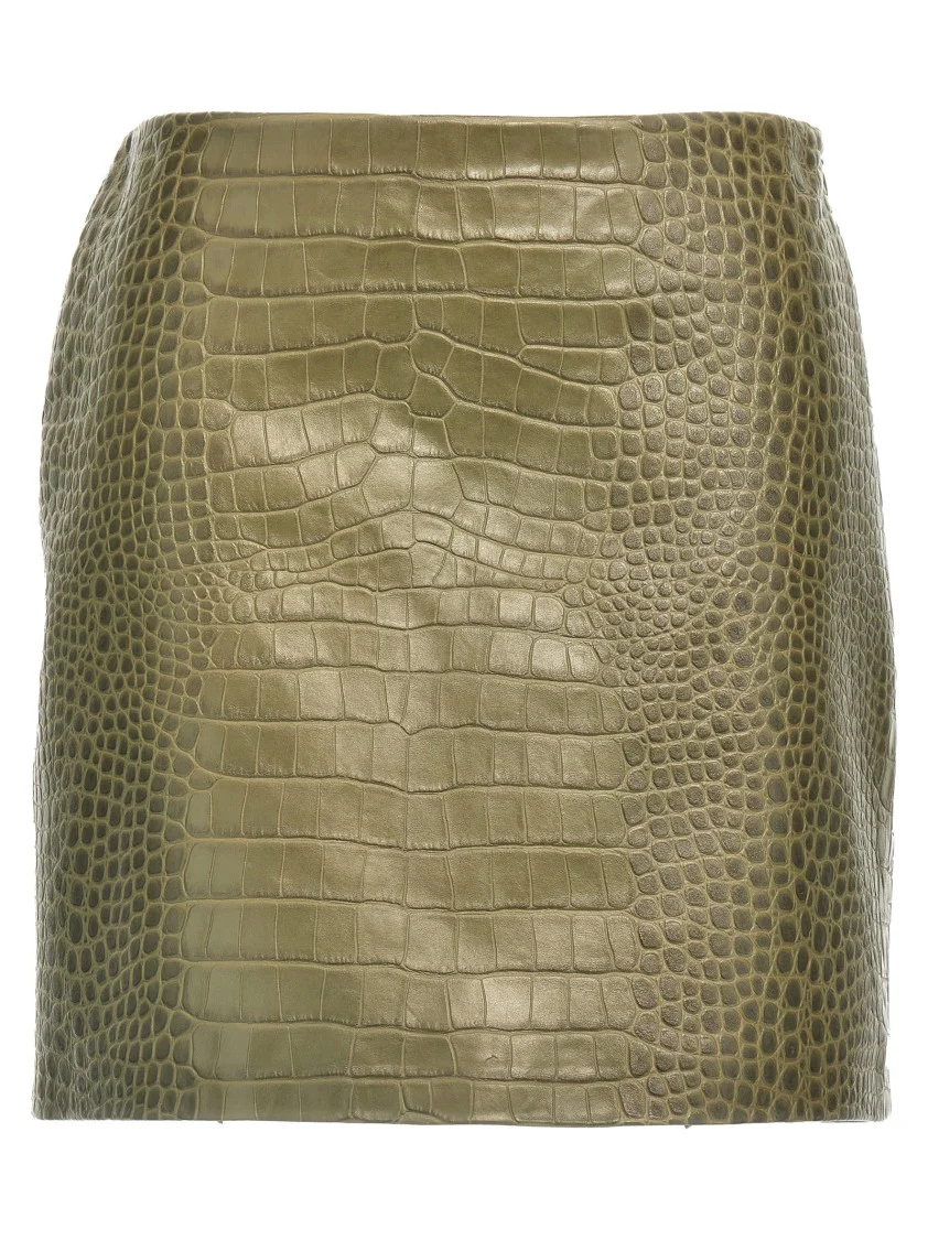 Crocodile Print Skirt