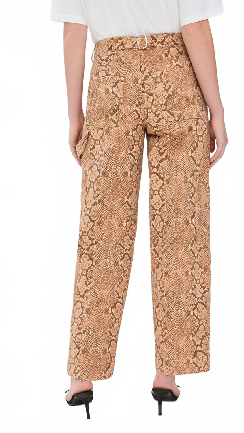 Drew Straight Leg Jeans In Snake Print