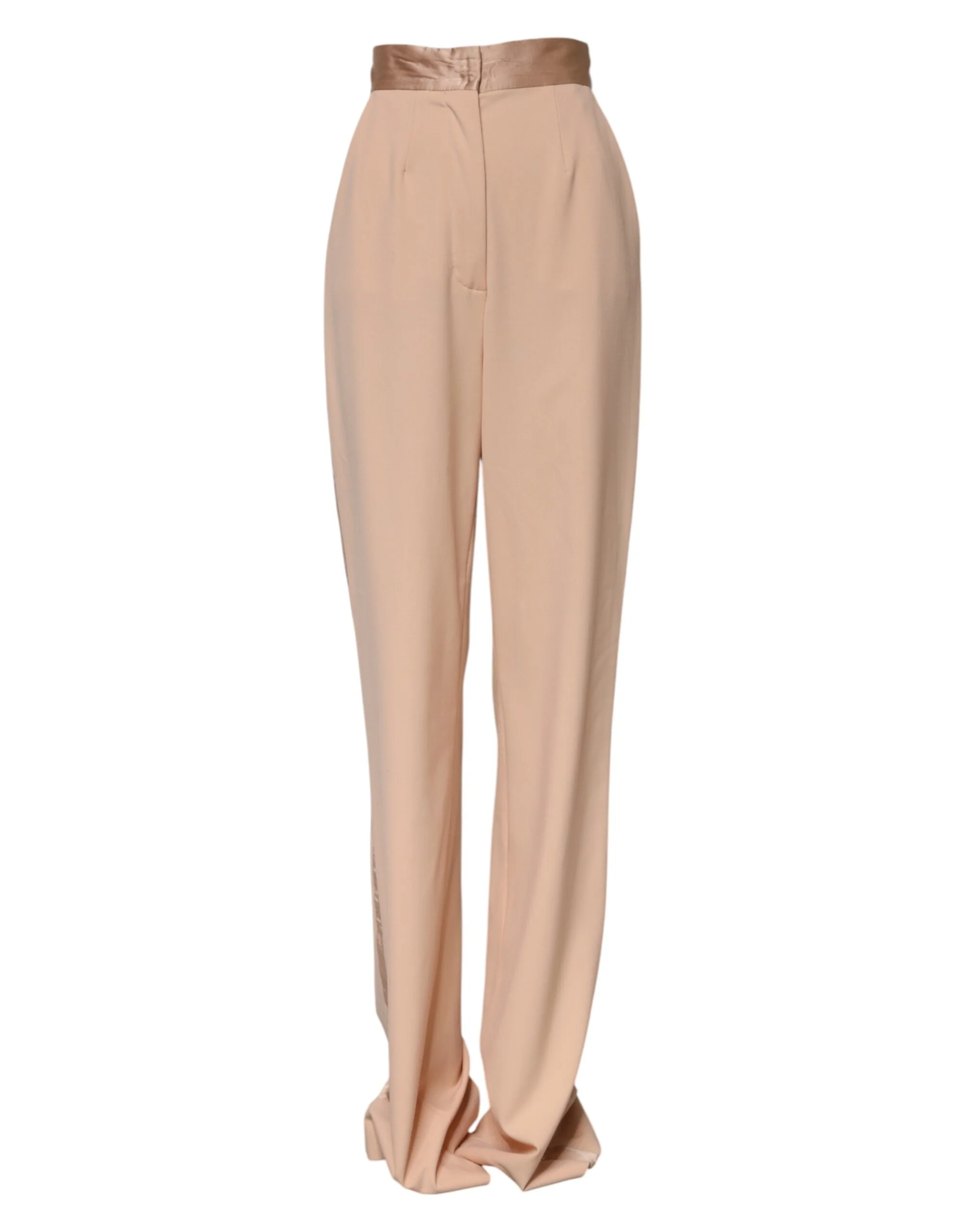 Dolce & Gabbana Polyester Mid Waist Tape Women's Pants (Pre-Owned)