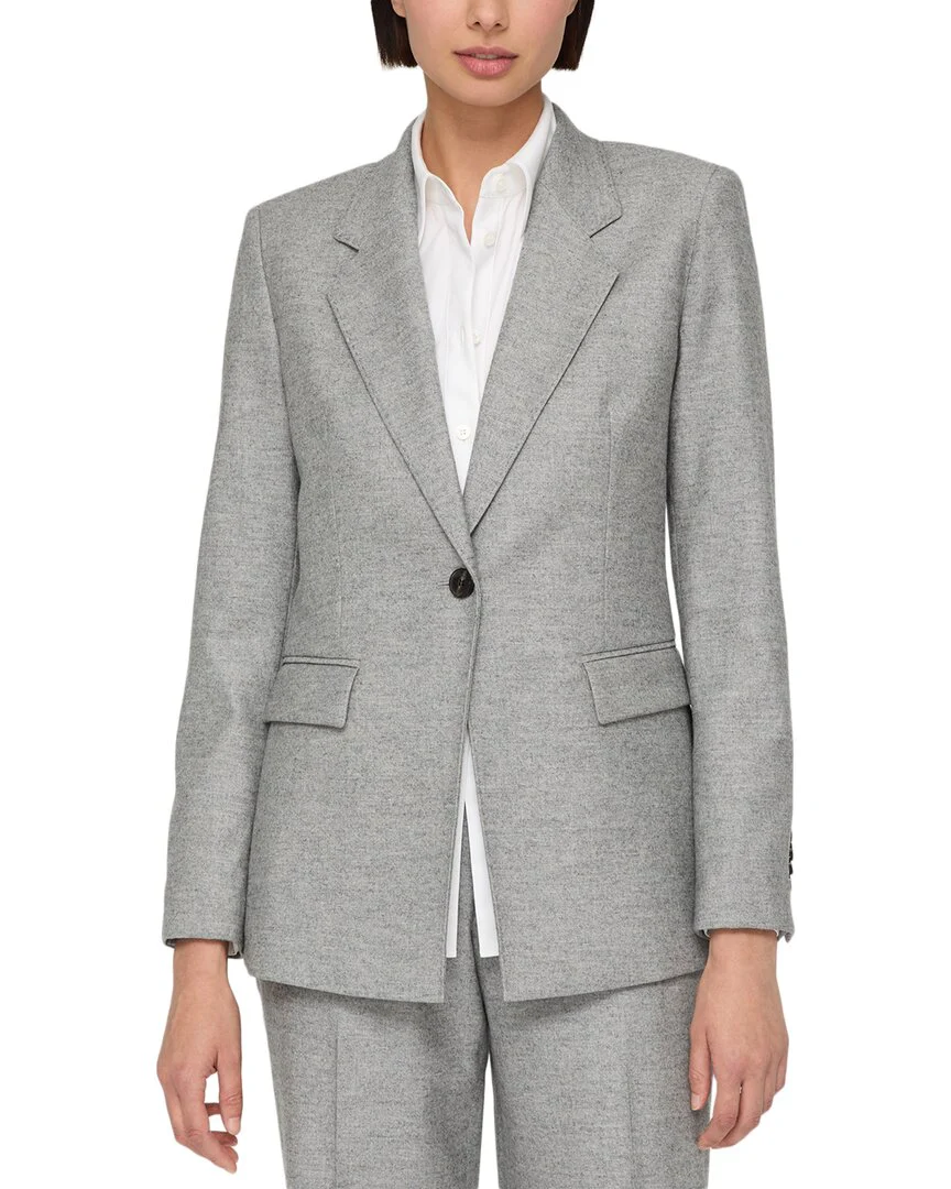 Lafayette 148 New York Single Button Wool-Blend Blazer