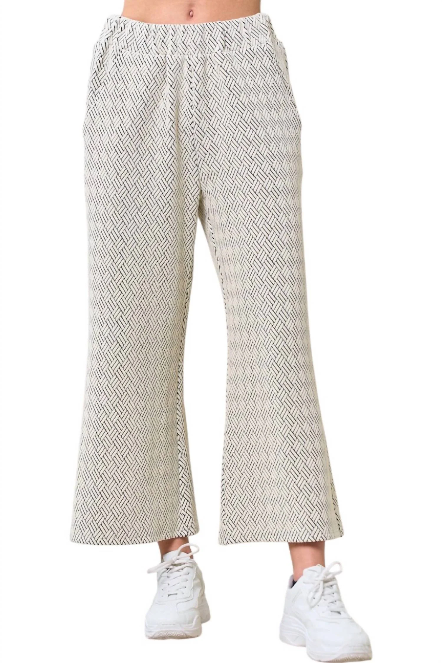 Make Today Great Pants In Cream/grey