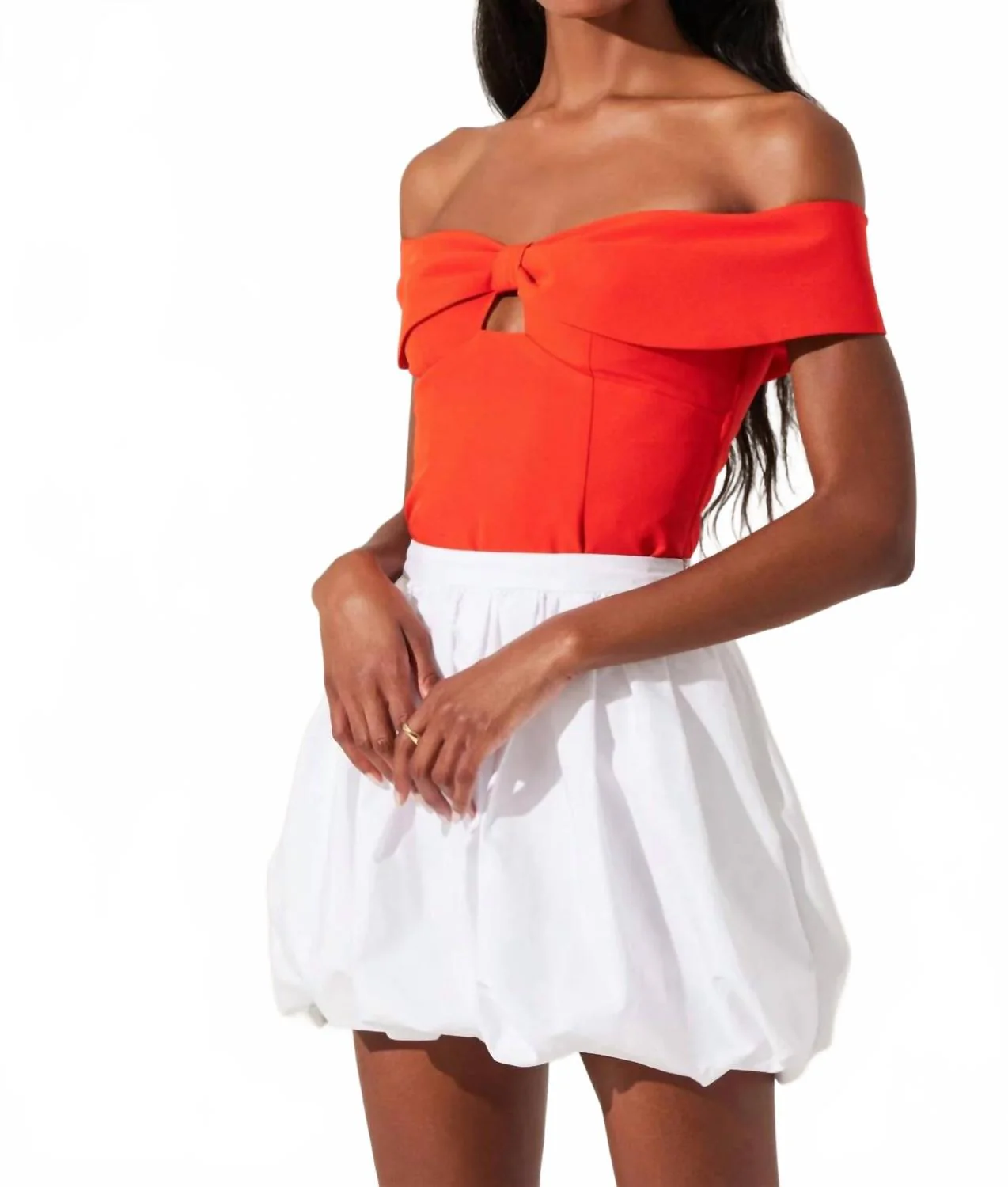 Libi Bubble Skirt In White