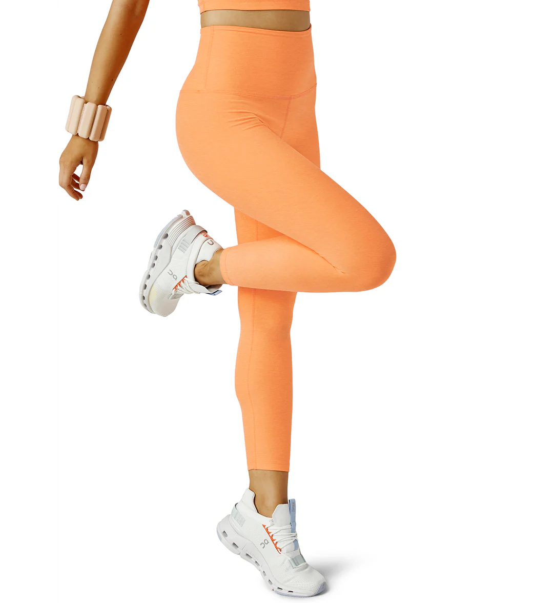 Beyond Yoga Spacedye High Waisted Caught In The Midi 7/8 Yoga Leggings Marmalade Heather