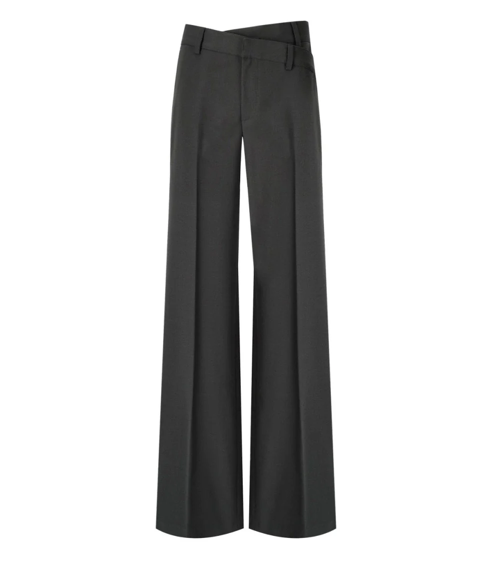 Dark Grey Wide Leg Pants