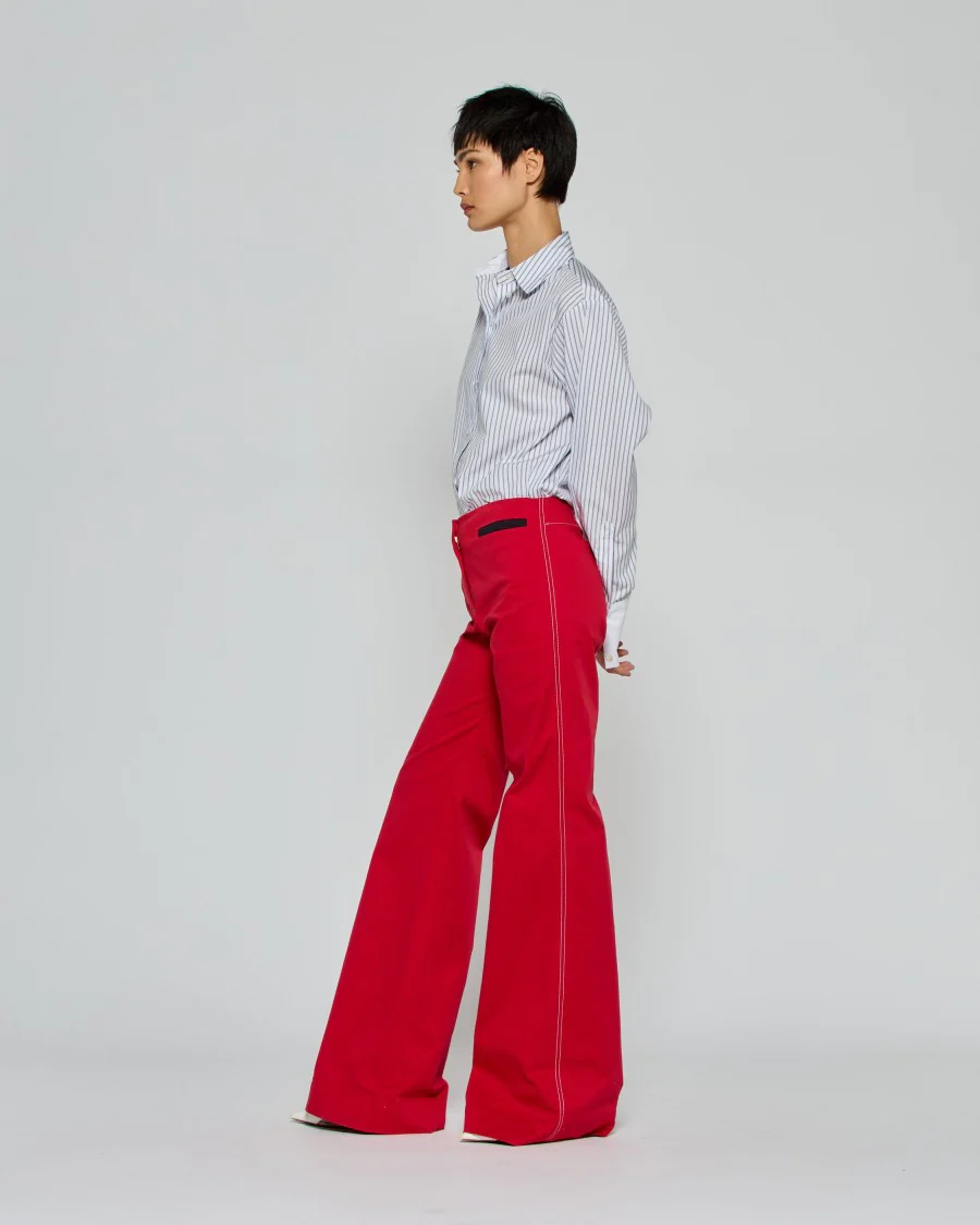 Flare Trouser With Contrast Pockets
