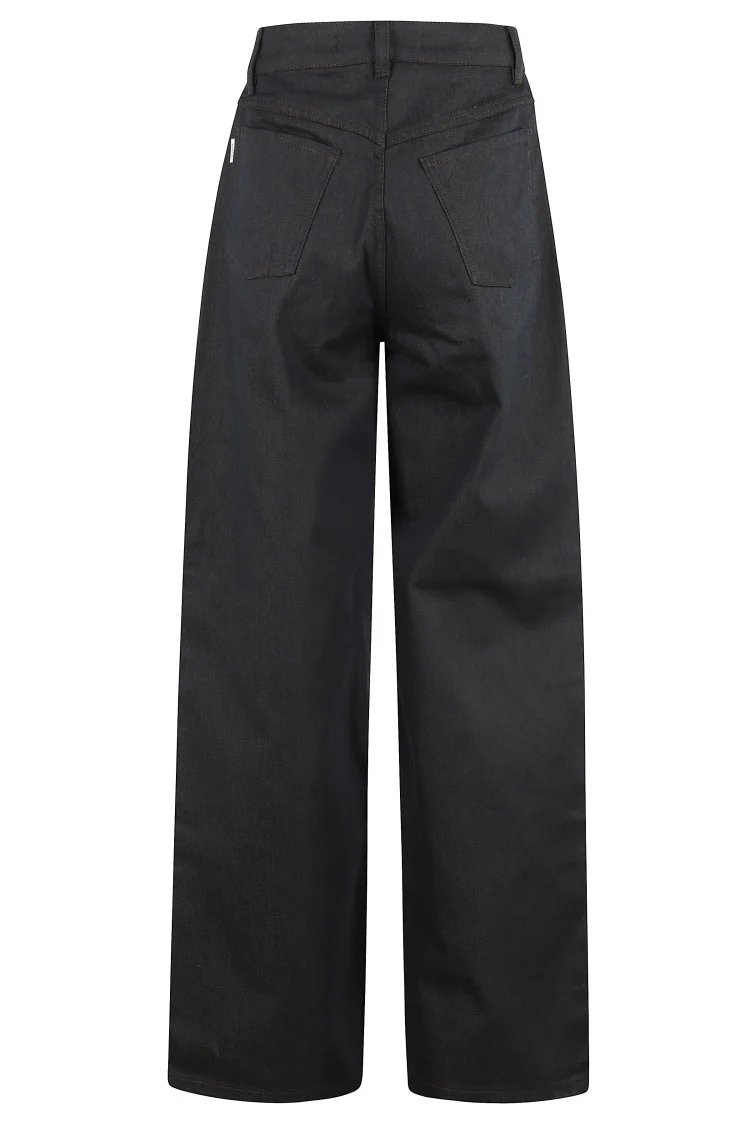 Espresso Cocoon Denim Pants With Hidden Closure