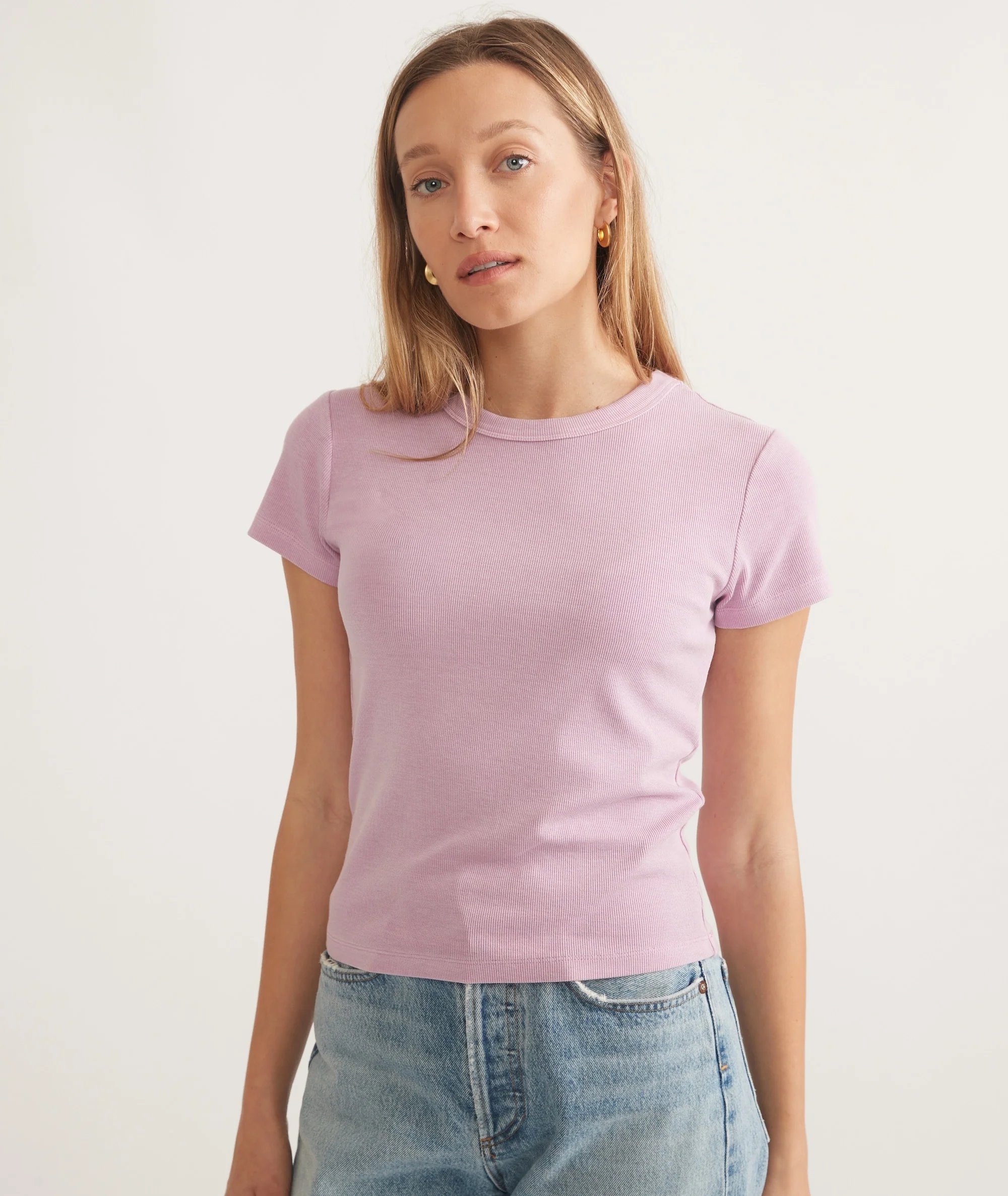 Lexi Rib Sun-In Crew Tee