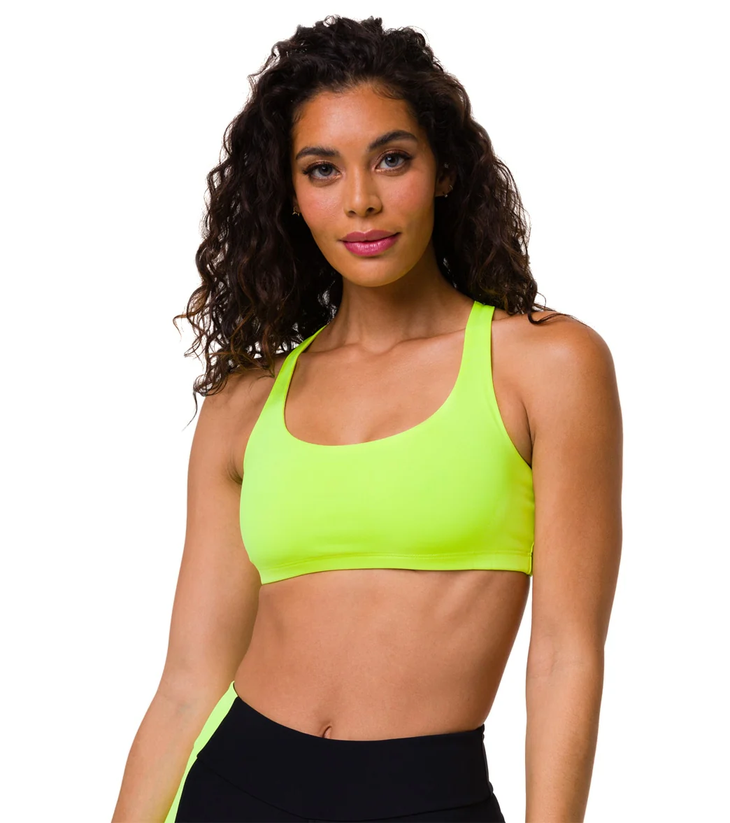 Onzie Chic Yoga Sports Bra Neon Yellow