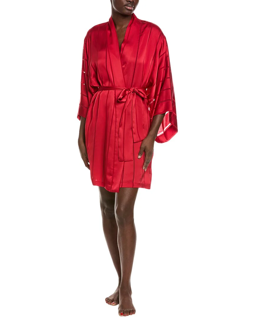 Natori Sheer Stripe Jacquard Wrap