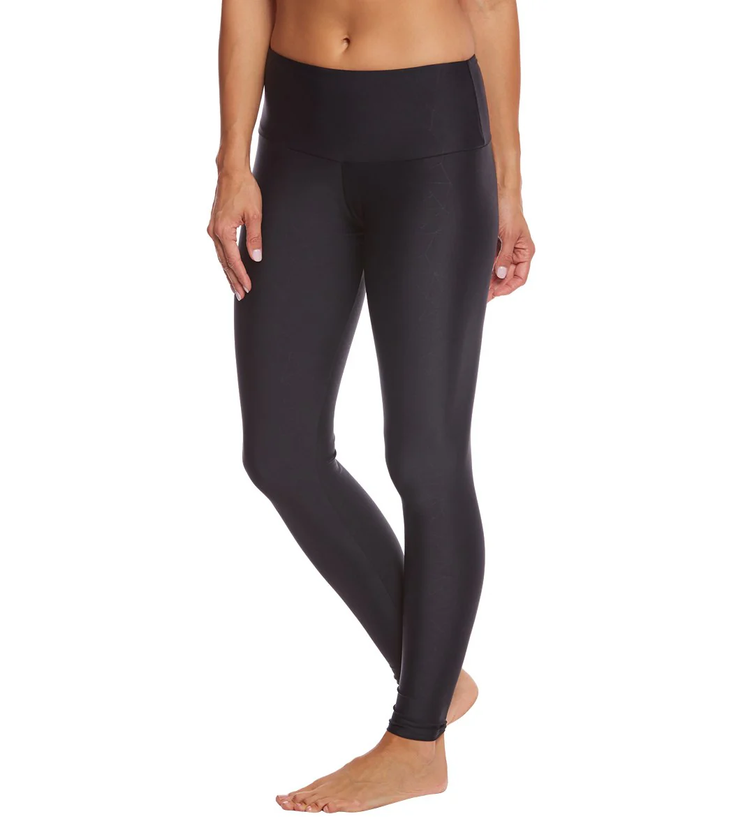 Onzie High Waisted Yoga Leggings Black Geo