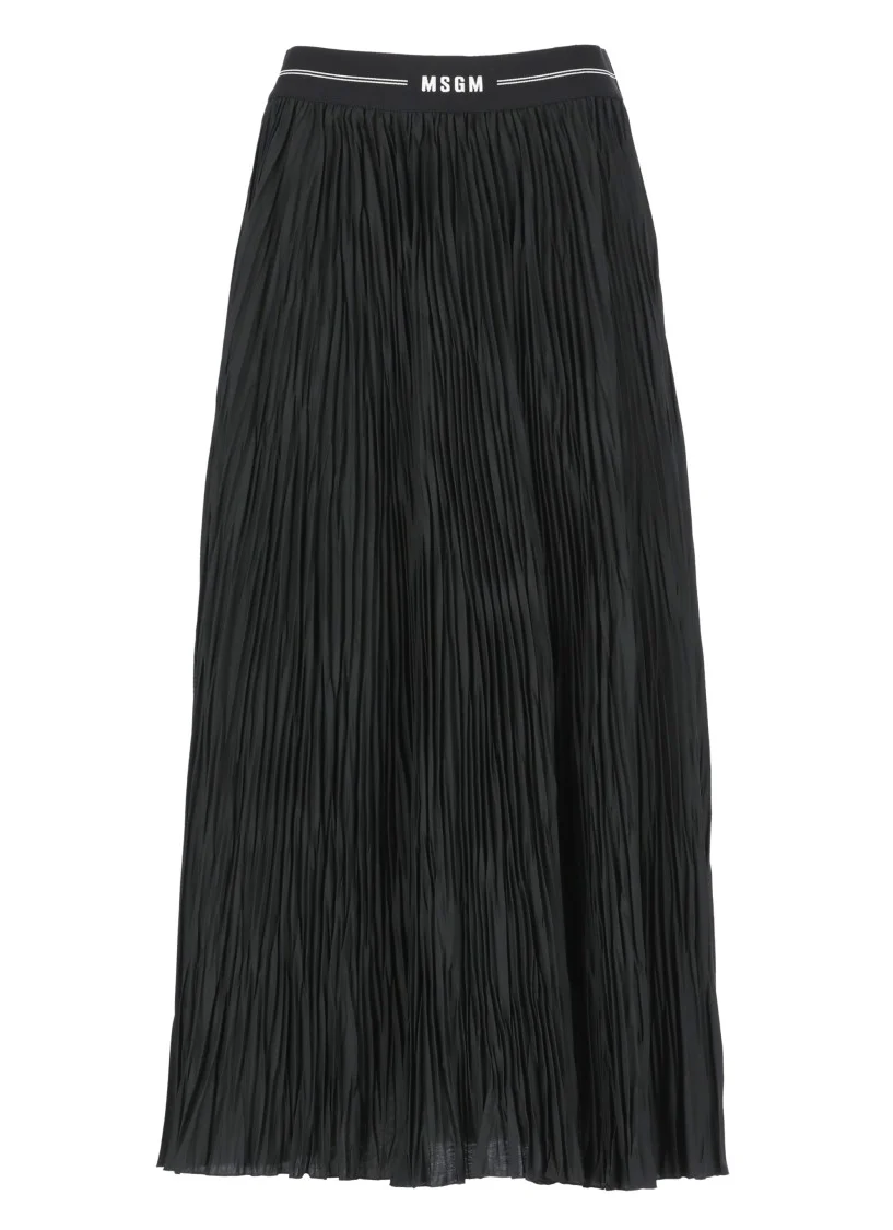 Black Logoed Skirt