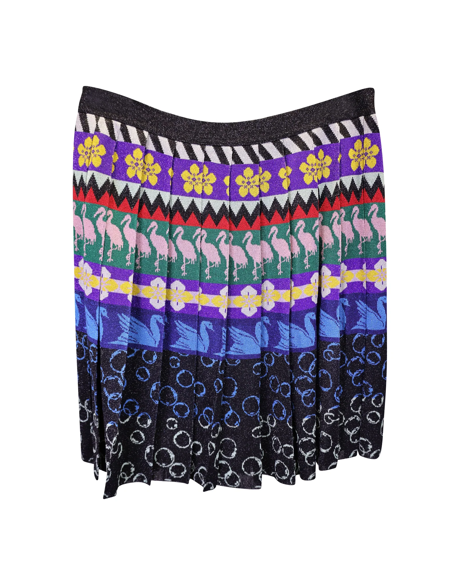 Mary Katrantzou Pleated Skirt in Multicolor Viscose