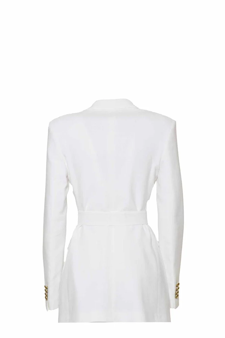 Cindy Blazer In White Viscose