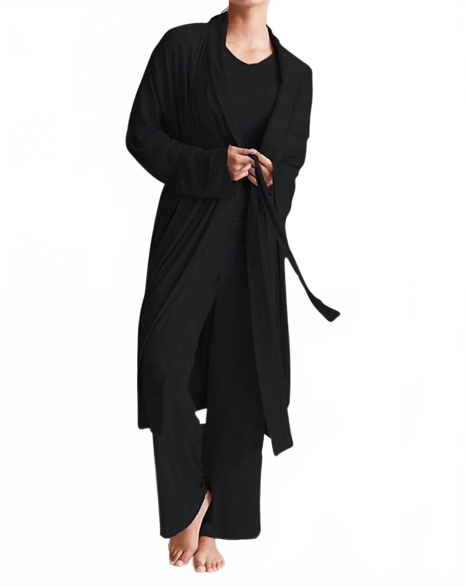 Collagen Lounge Robe In Classic Black