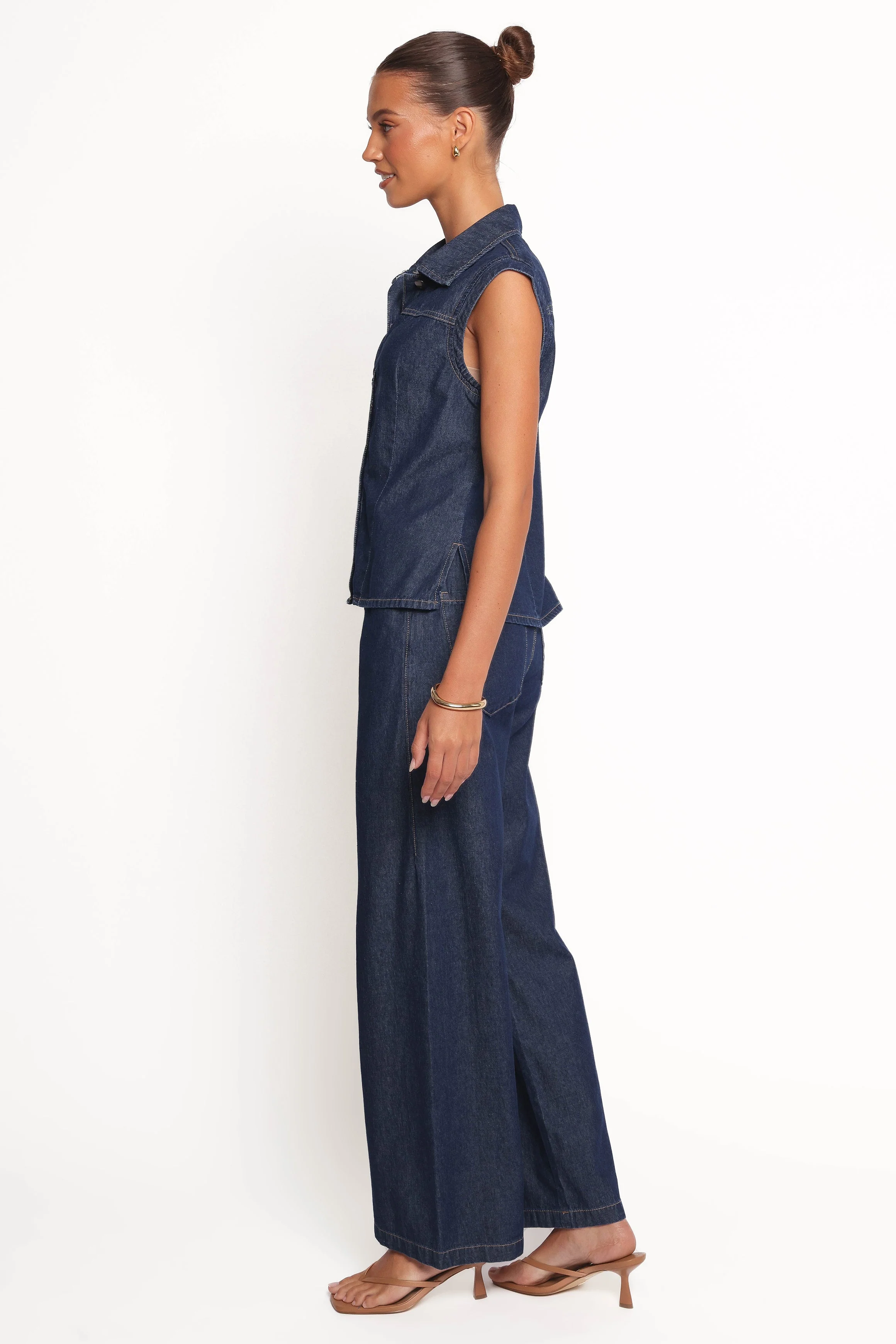 Kirie Wide Leg Denim Pant - Indigo