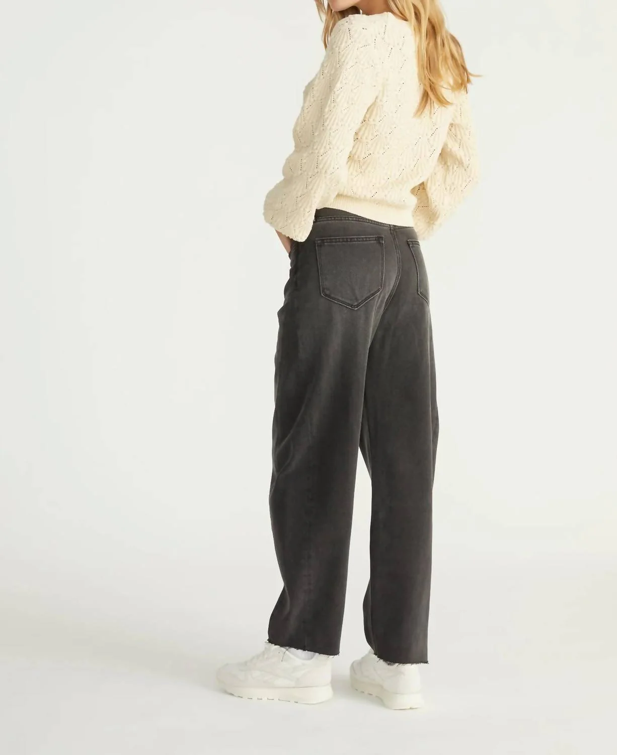 Parker Wide Leg Jean In Black