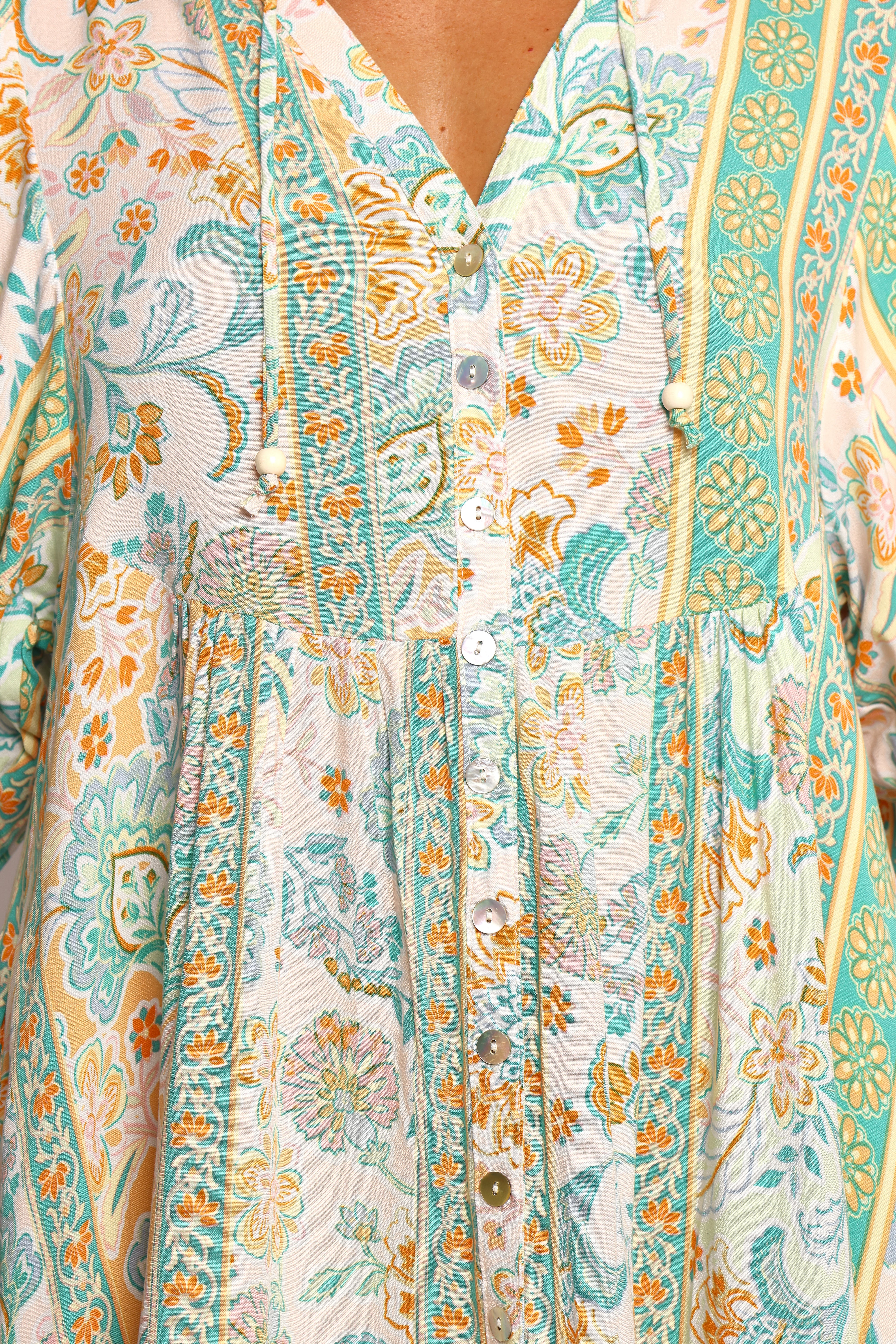 Arden Mini Dress - Green Multi