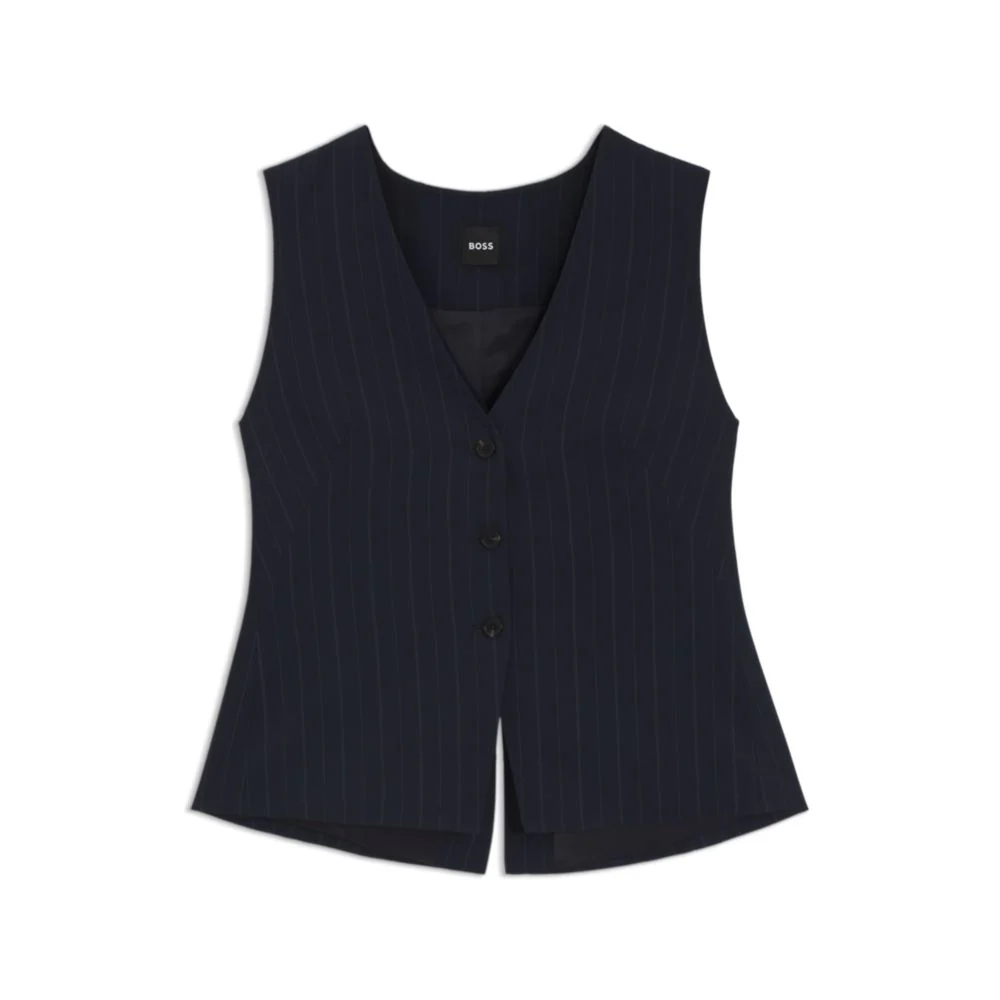Single-breasted pinstripe waistcoat