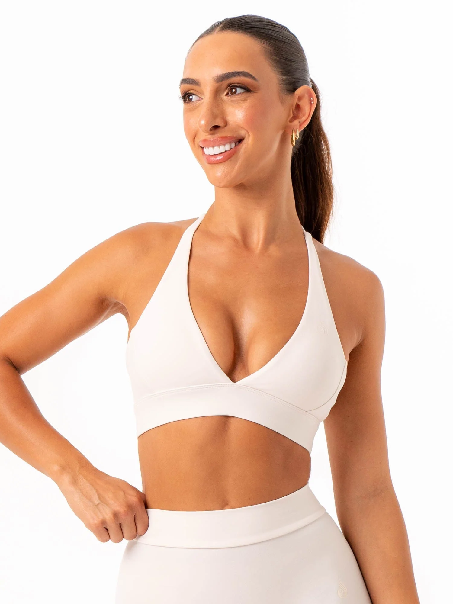 NKD Halter Sports Bra - Off White
