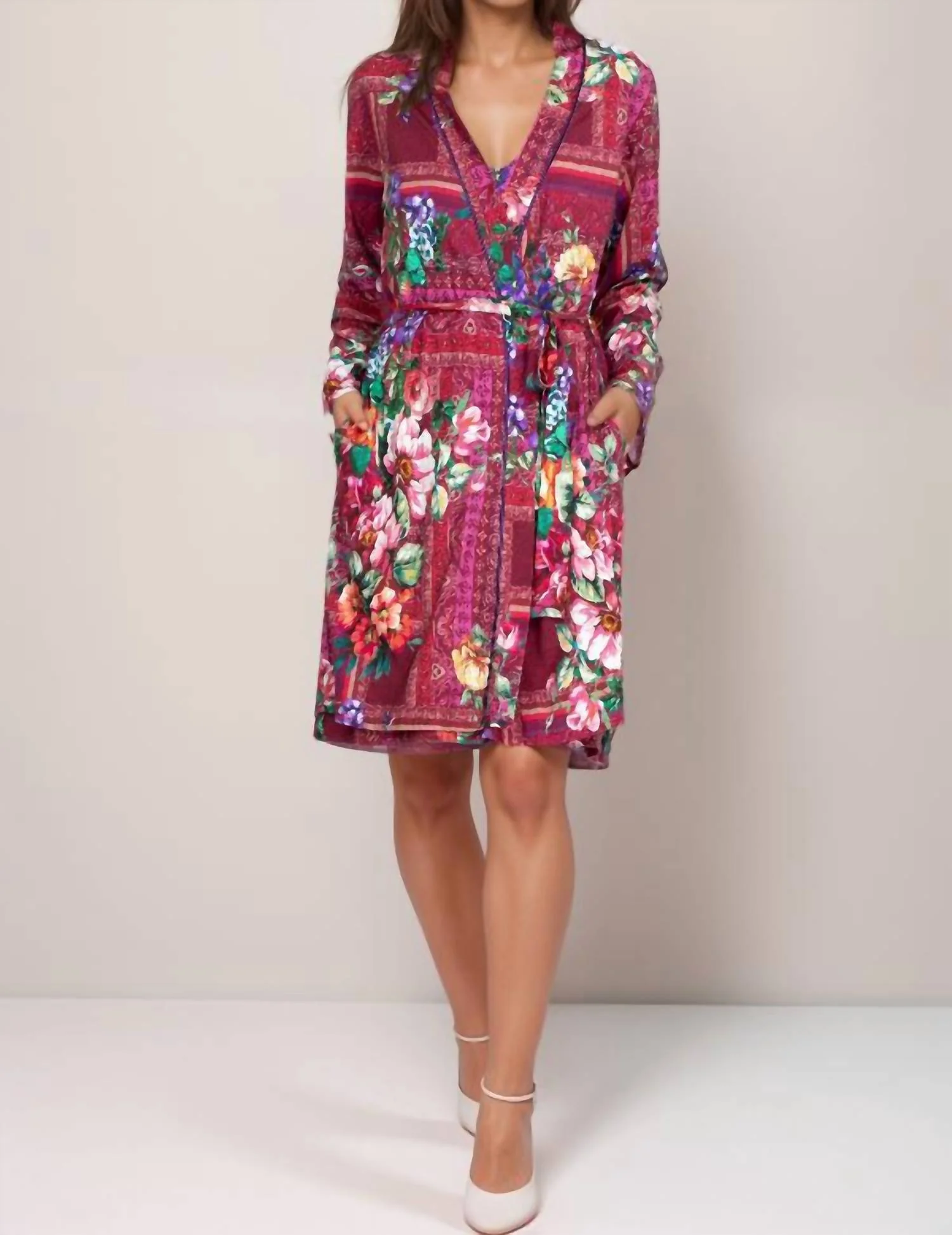 Bethia Sleep Robe In Multi