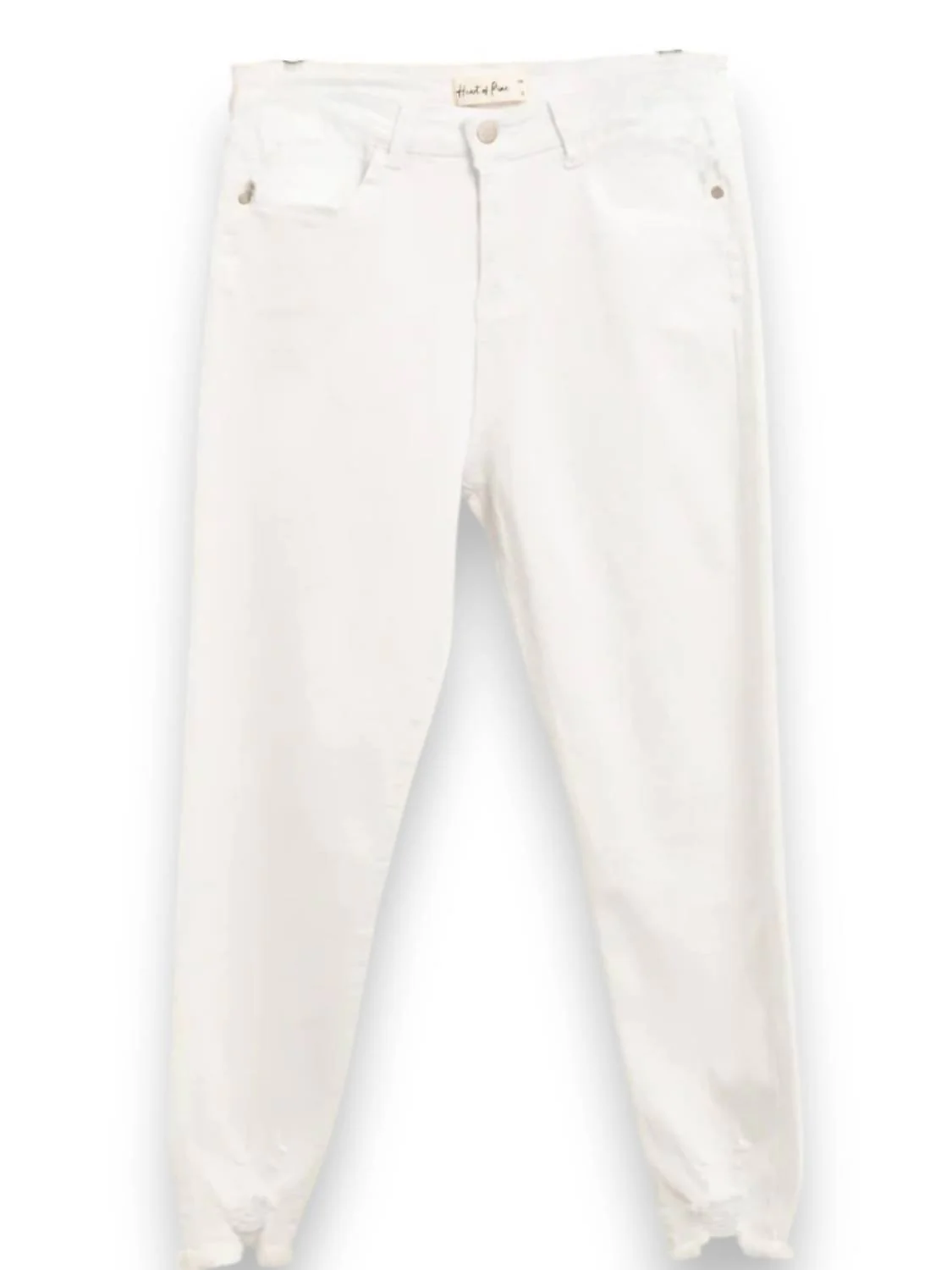 Women's Dog Bite Hem Jeans In White