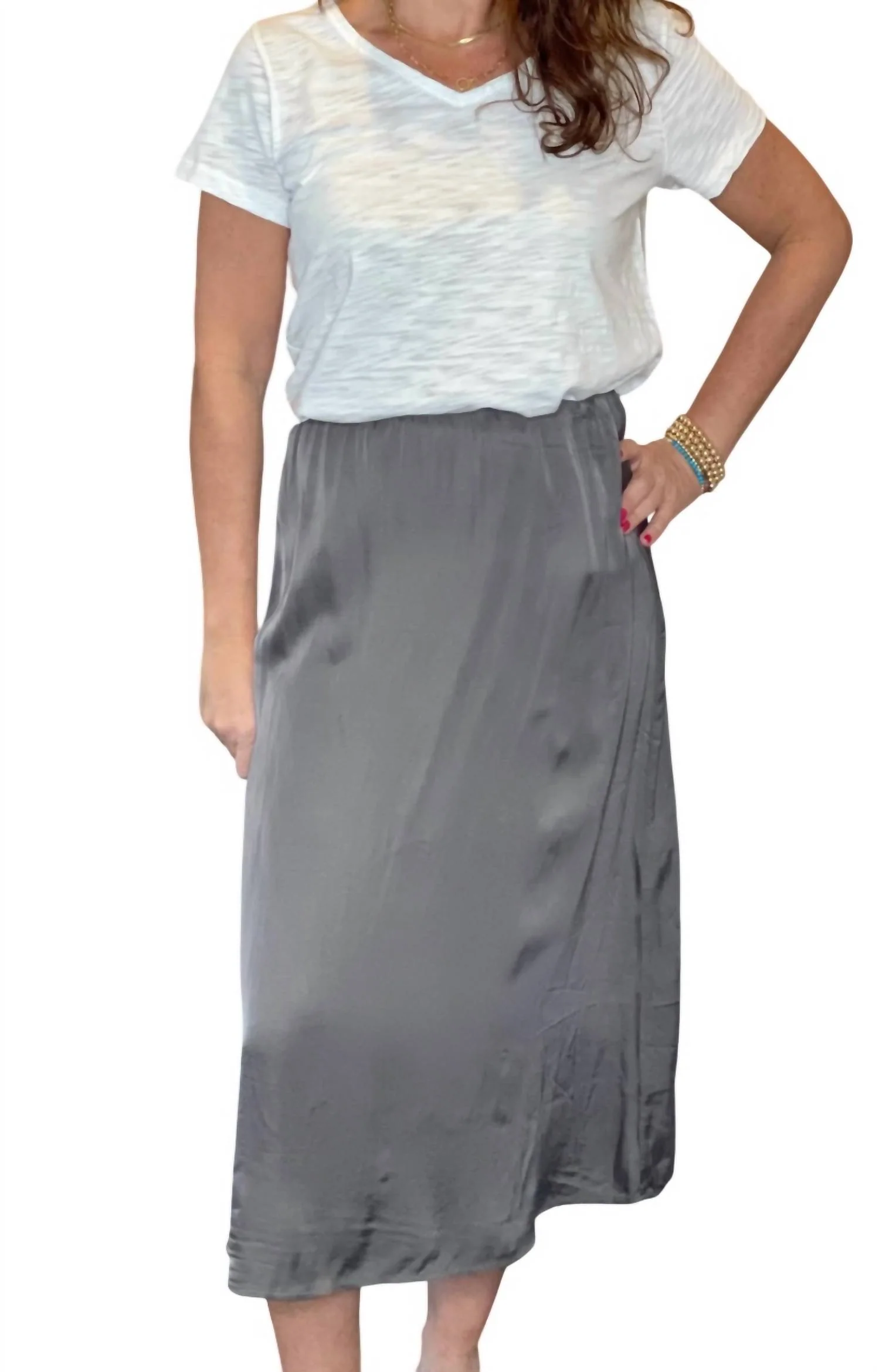 Midi Skirt In Volcanic Glass