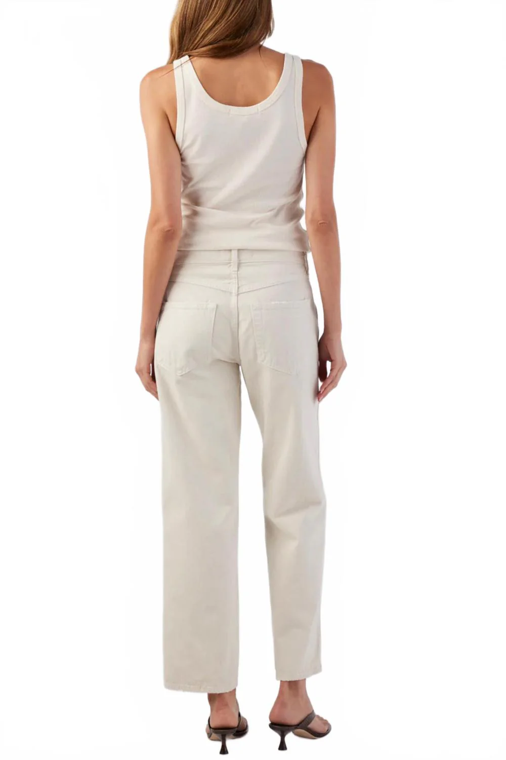 Billie Straight Leg Denim Jeans In Sandstone