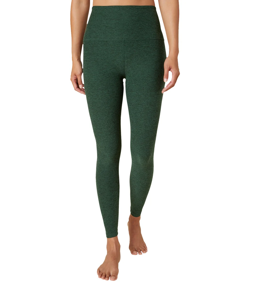 Beyond Yoga Spacedye High Waisted Caught In The Midi 7/8 Yoga Leggings Forest Green - Pine