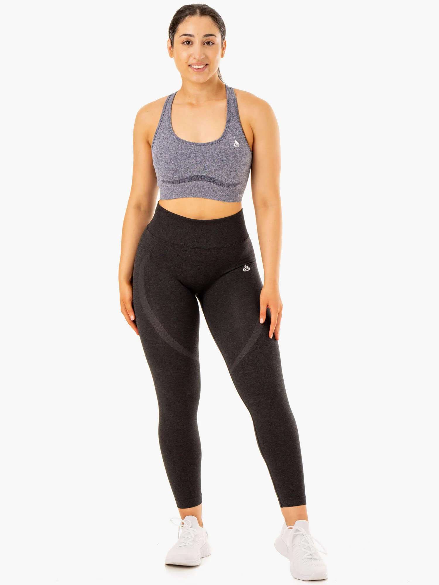 Staples Seamless Racer Back Sports Bra - Navy Marl