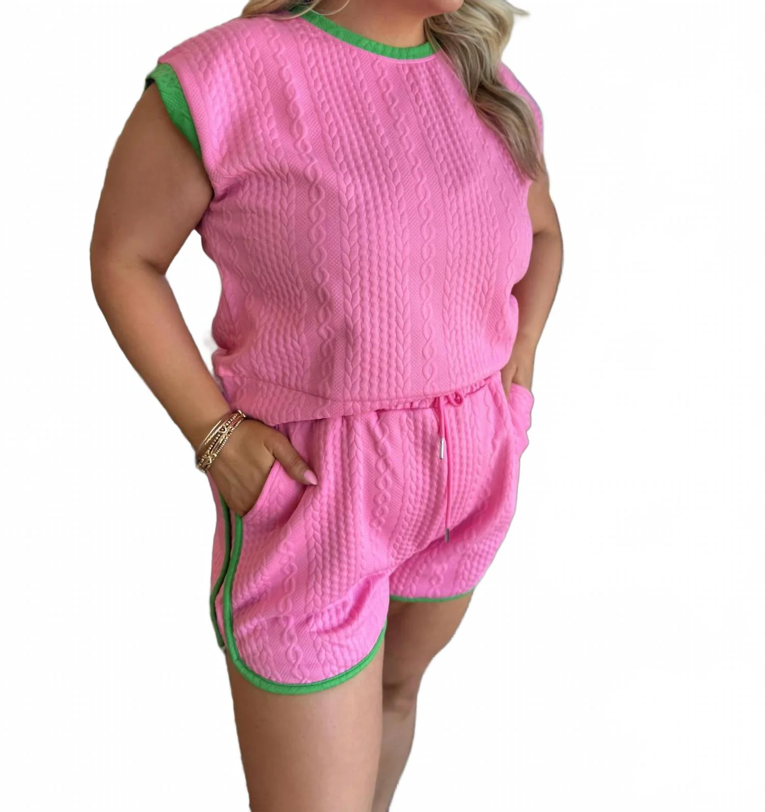 Troop Lounge Top And Short Set In Pink