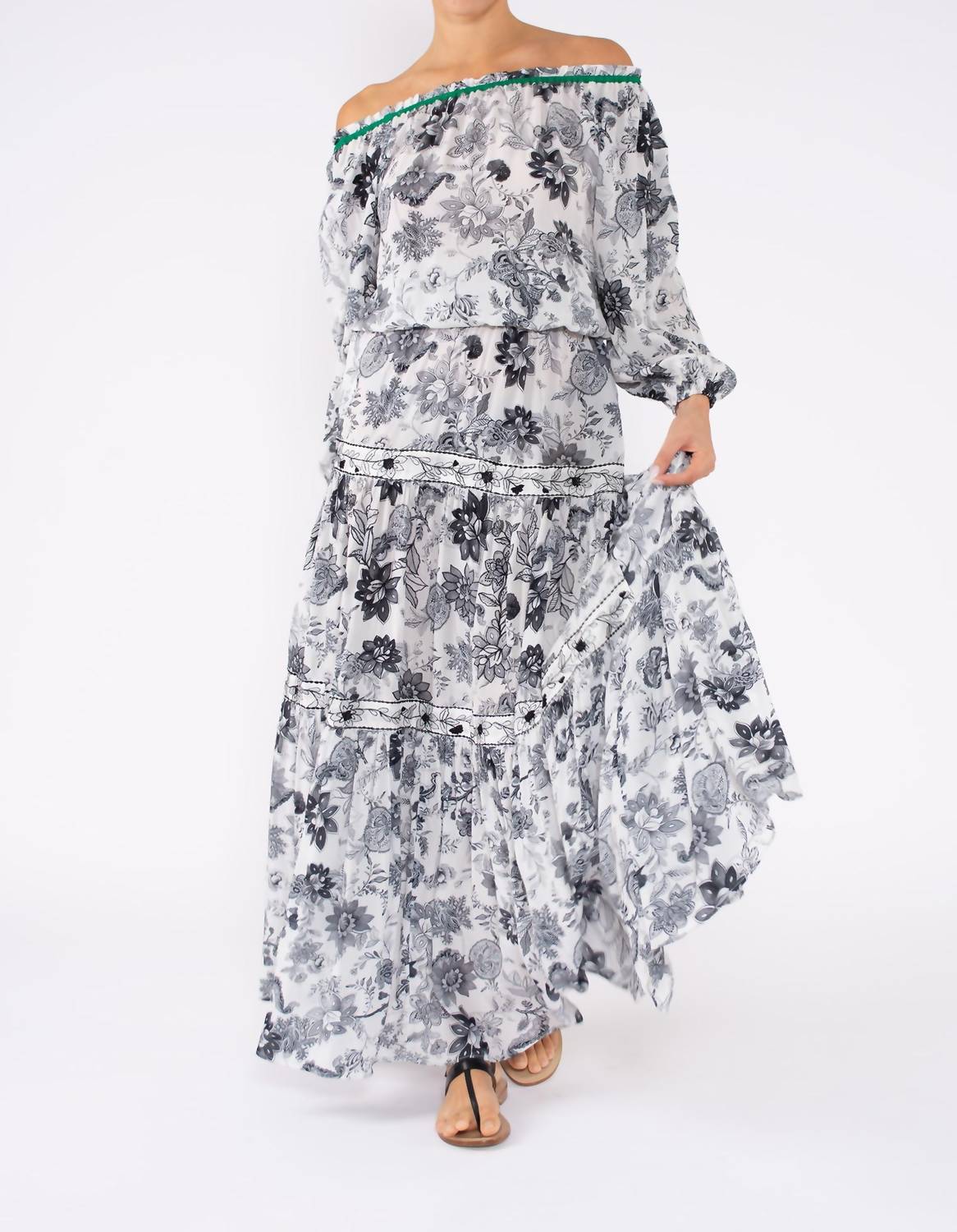 Carolina Skirt In White Fun Flower