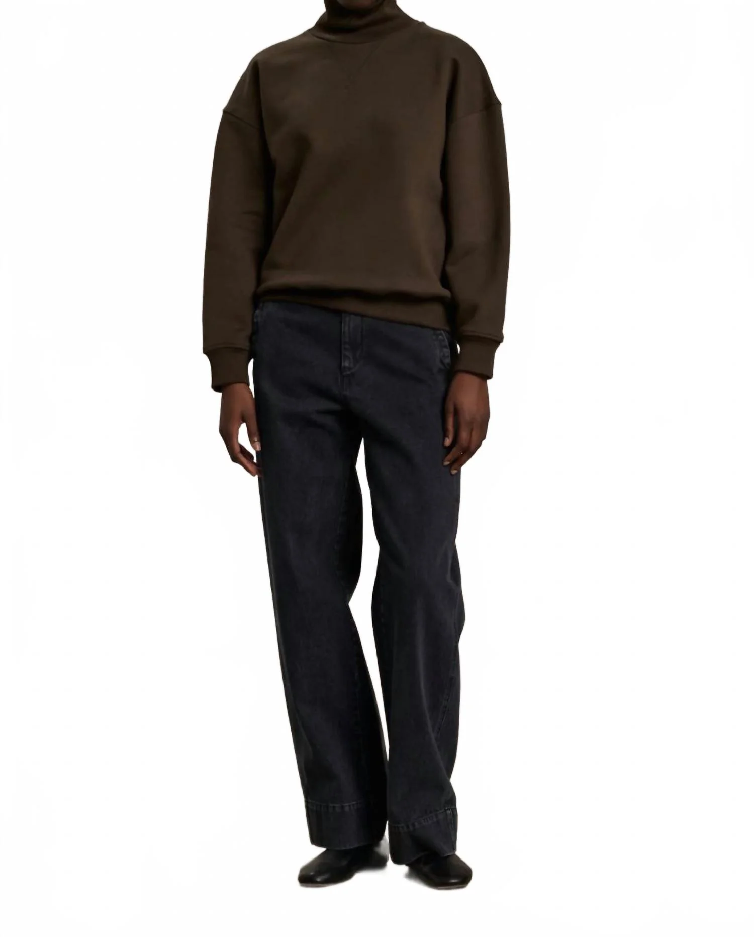 Waldo Rounded Cut Jeans In Black