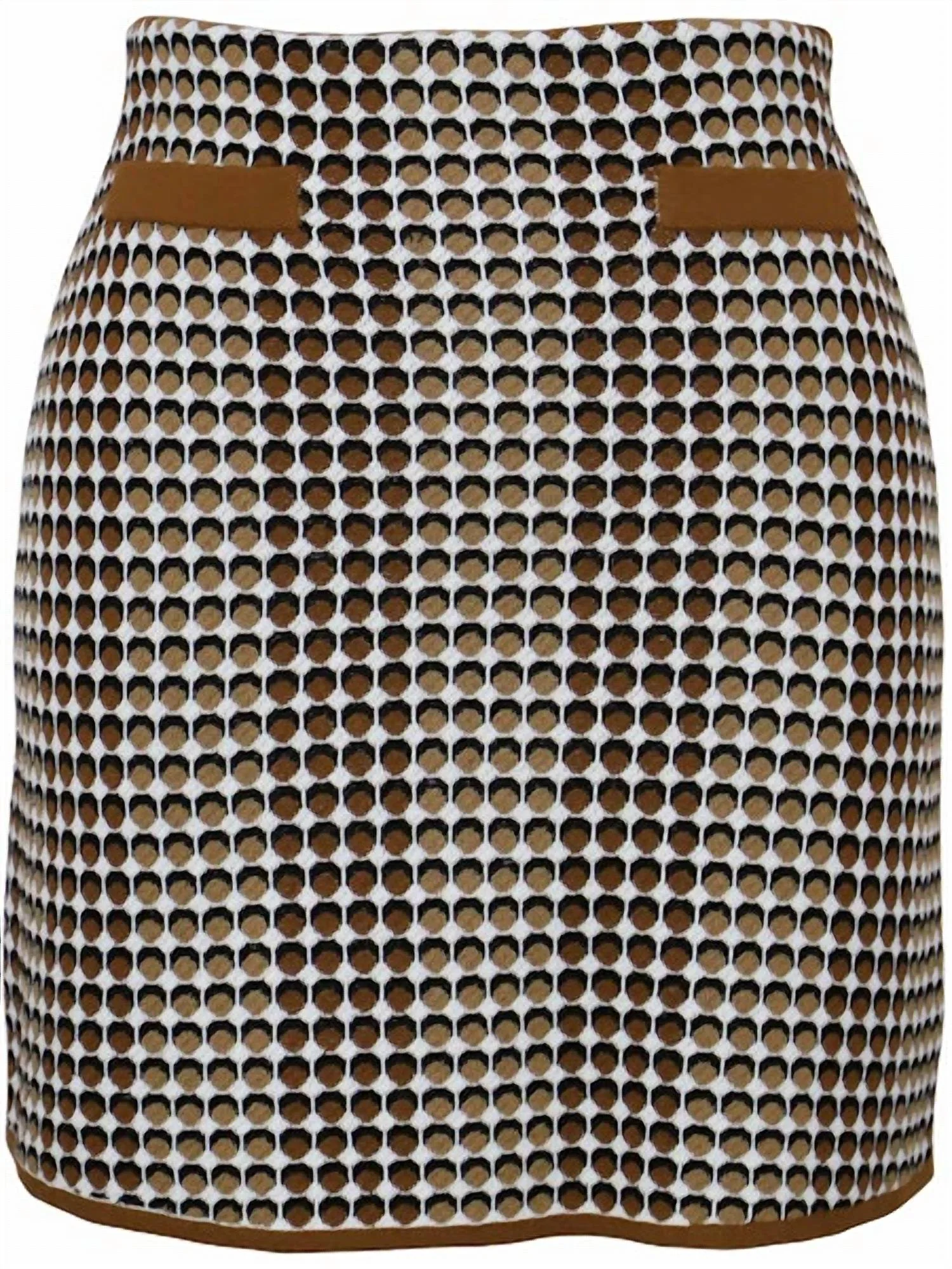 Moda Mini Skirt In Brown Multi