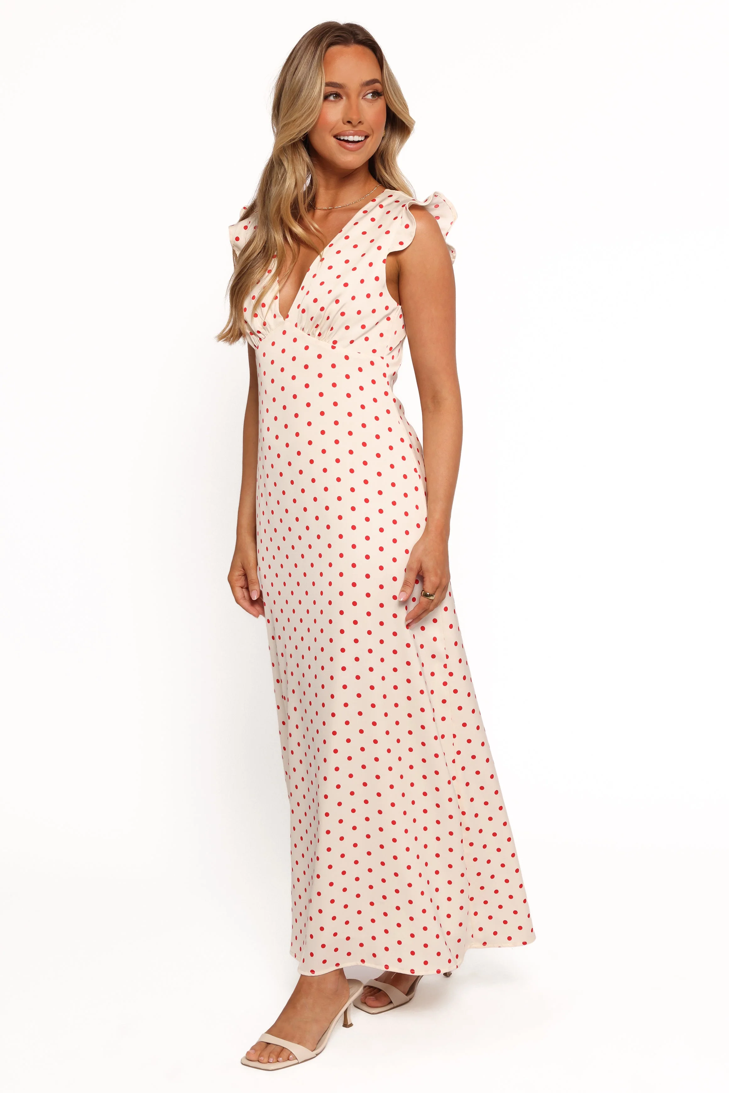 Bette Midi Dress - Red Polka Dot