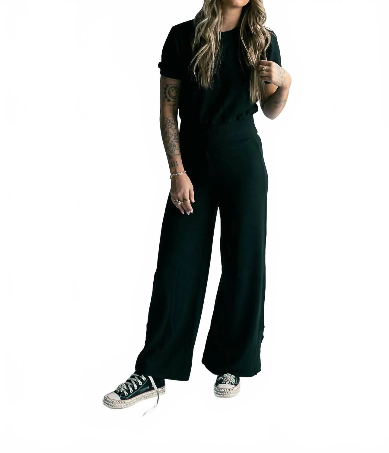 Beau Wide Leg Pant In Black