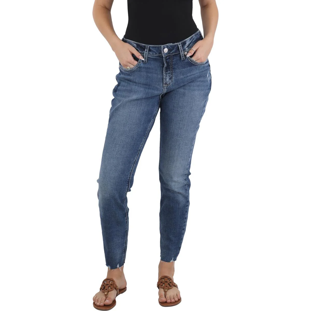 Suki Curvy Fit Skinny Womens Pocket Denim Skinny Jeans