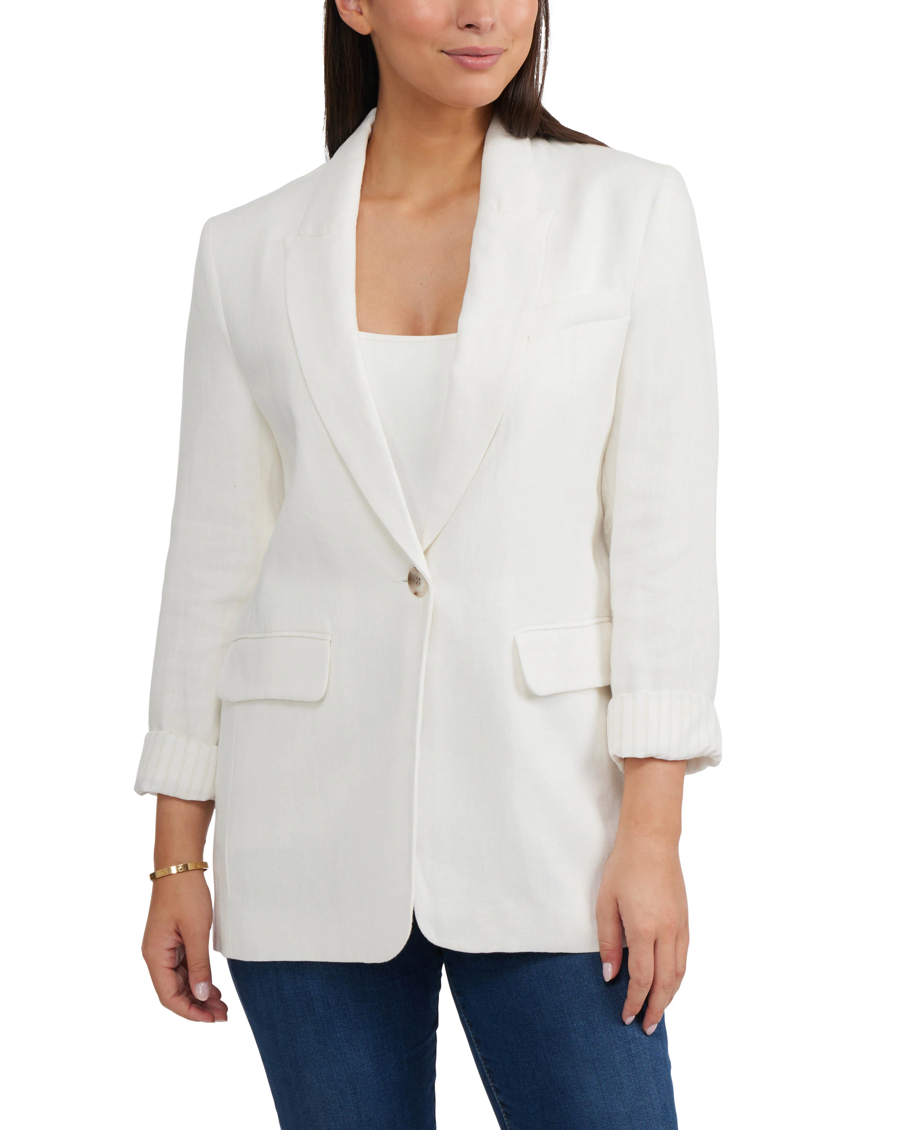 Ellen Tracy Women’s Blazer with Contrast Lining