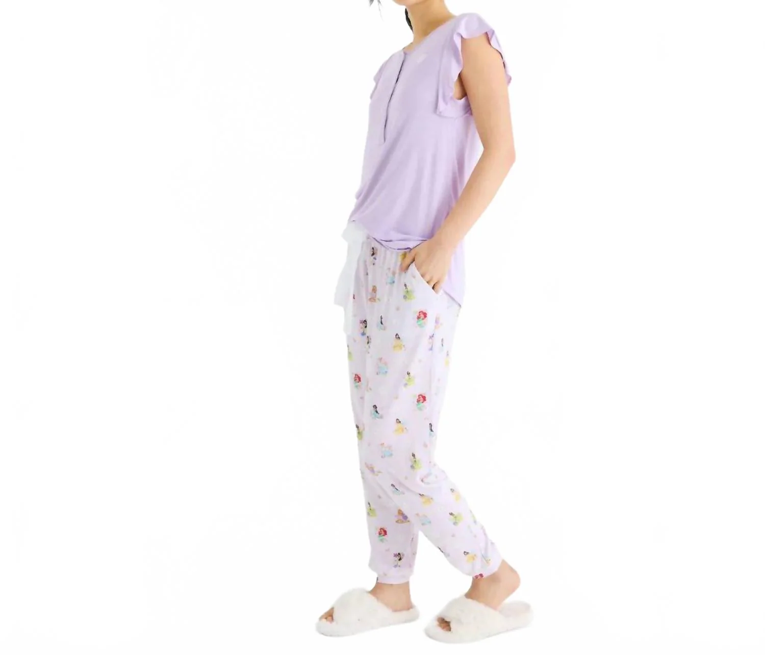 Modal Magnetic Short Sleeve Jogger Set In Disney Princess