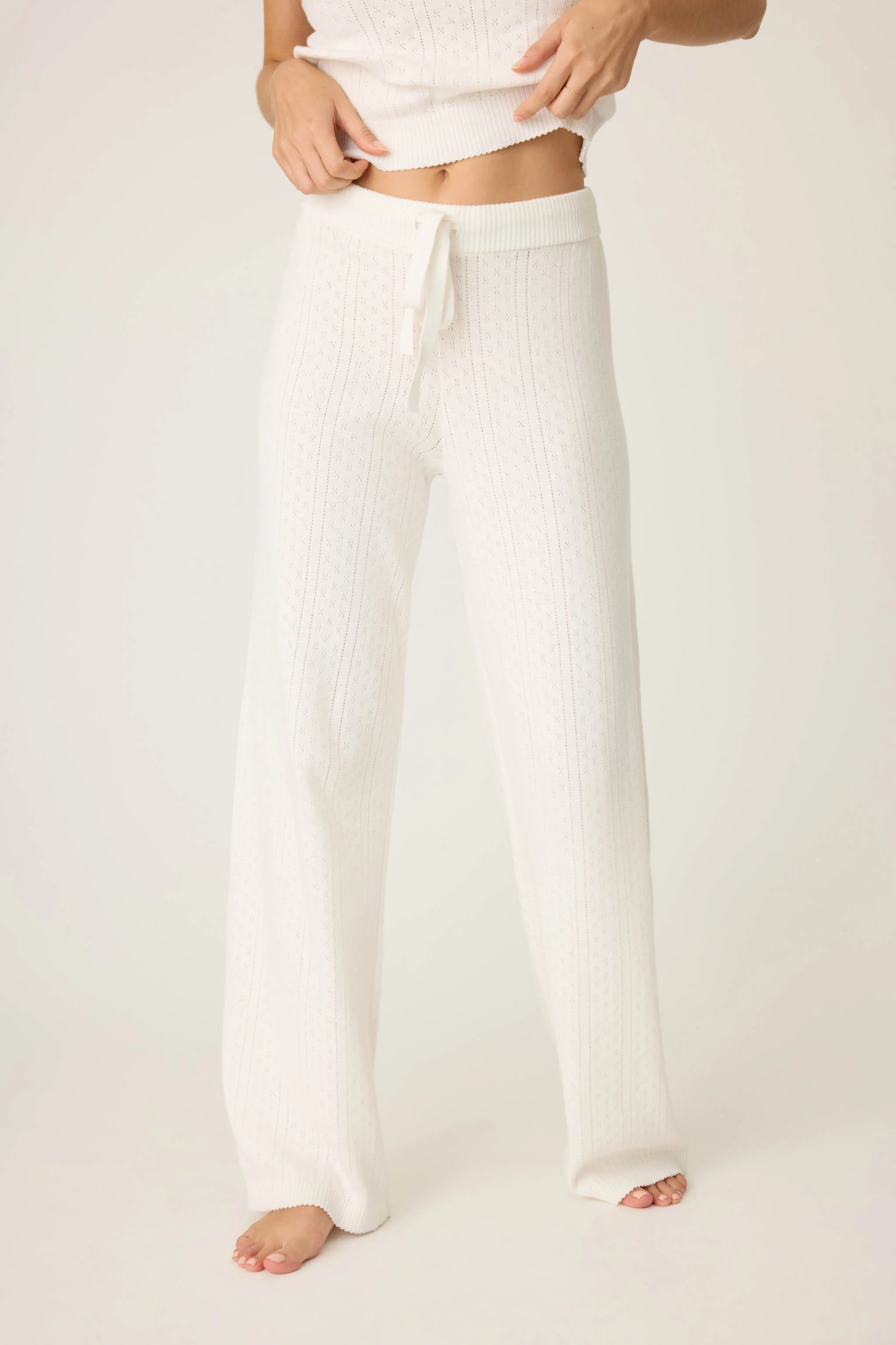 Sweetheart Pointelle Solid Lounge Pants