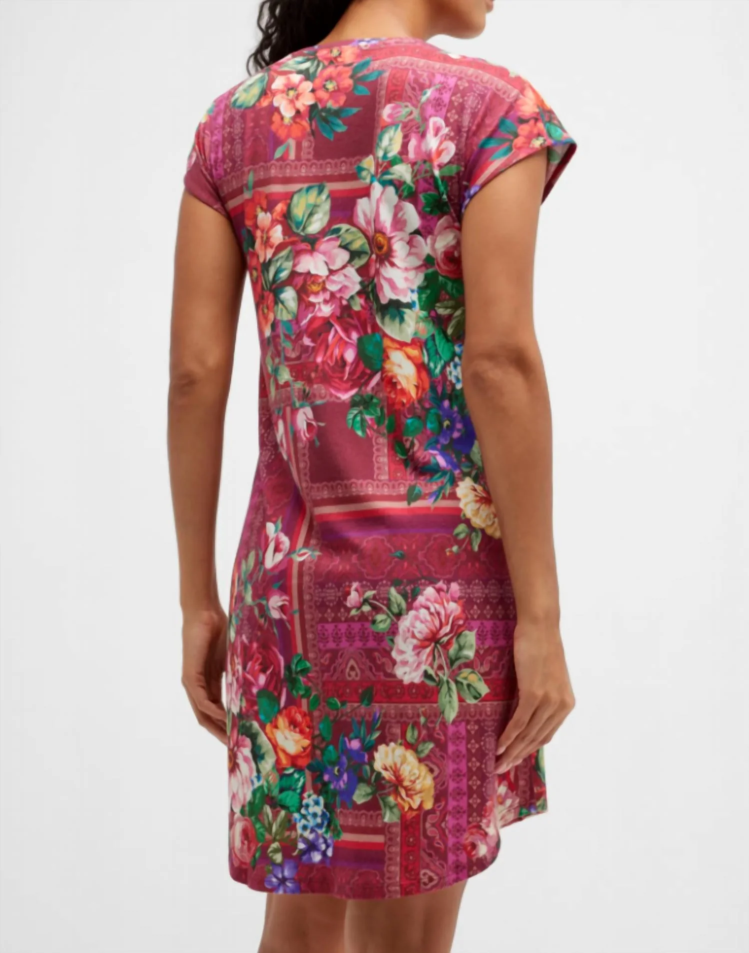 Bethia Cap Sleeve Dress In Multi