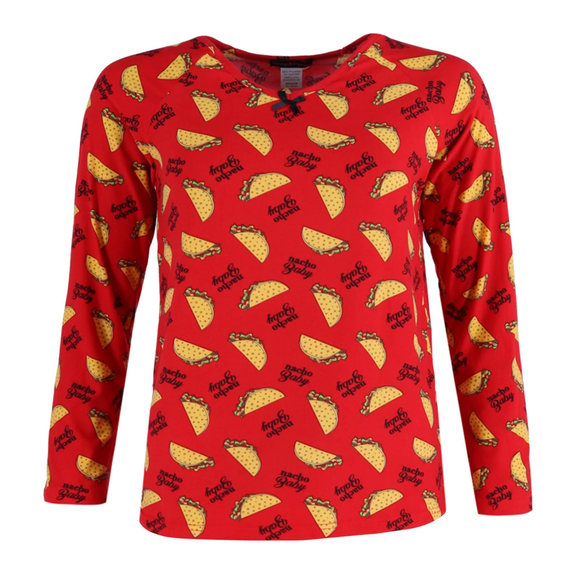 Women's Plus Size Taco Print Pajama Set