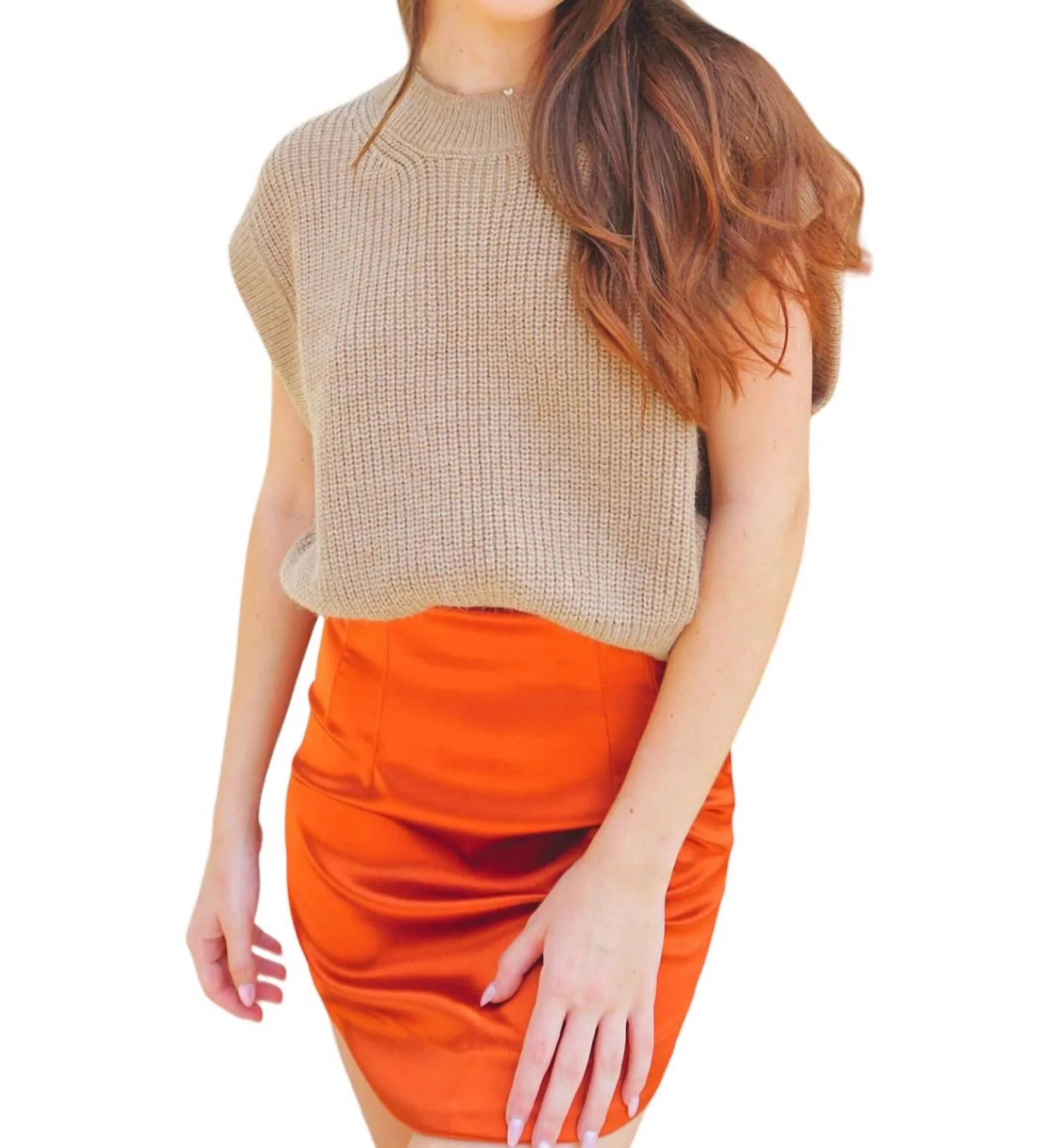 Arya Mini Skirt In Copper