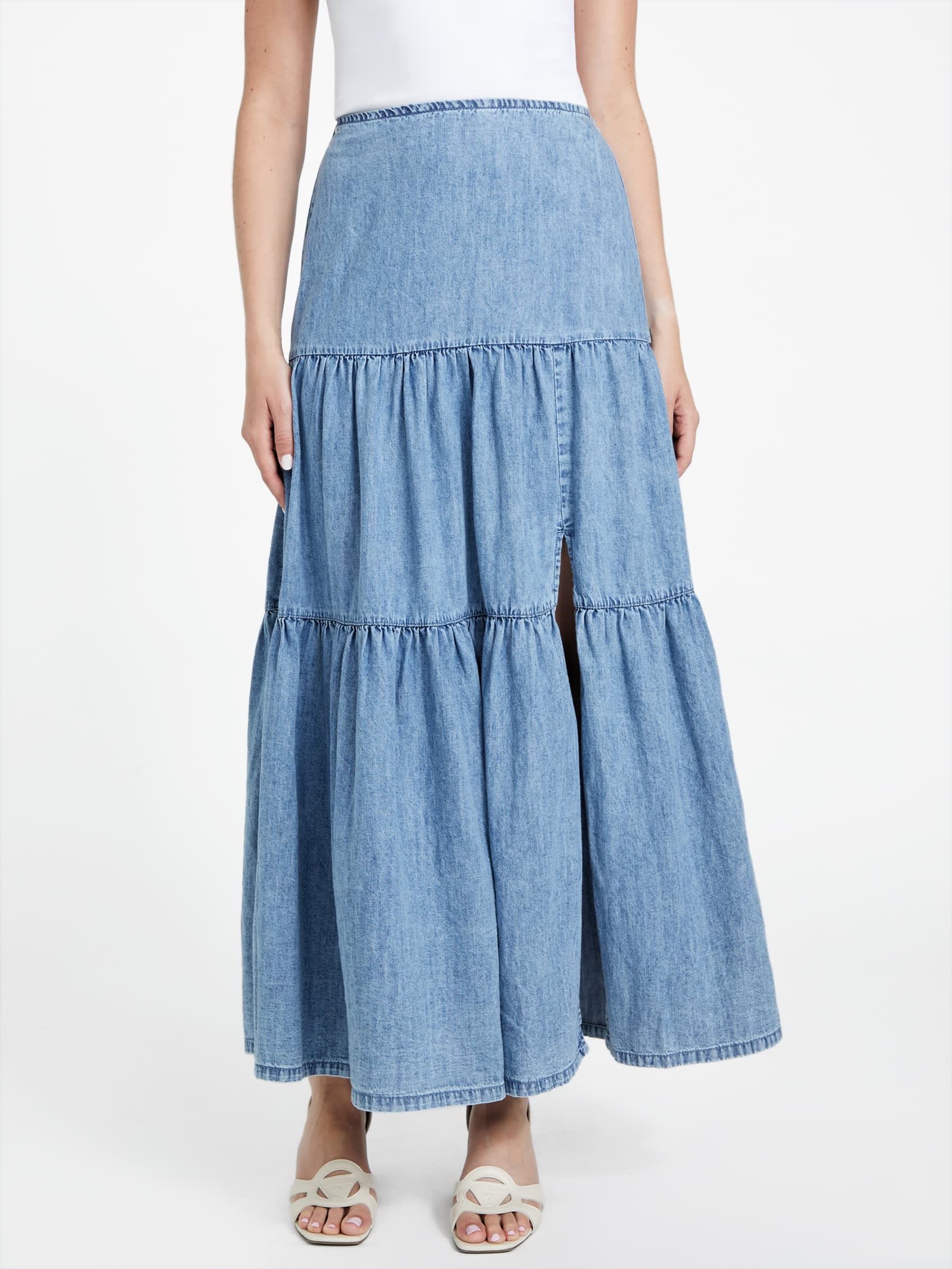 Gloria Denim Maxi Skirt